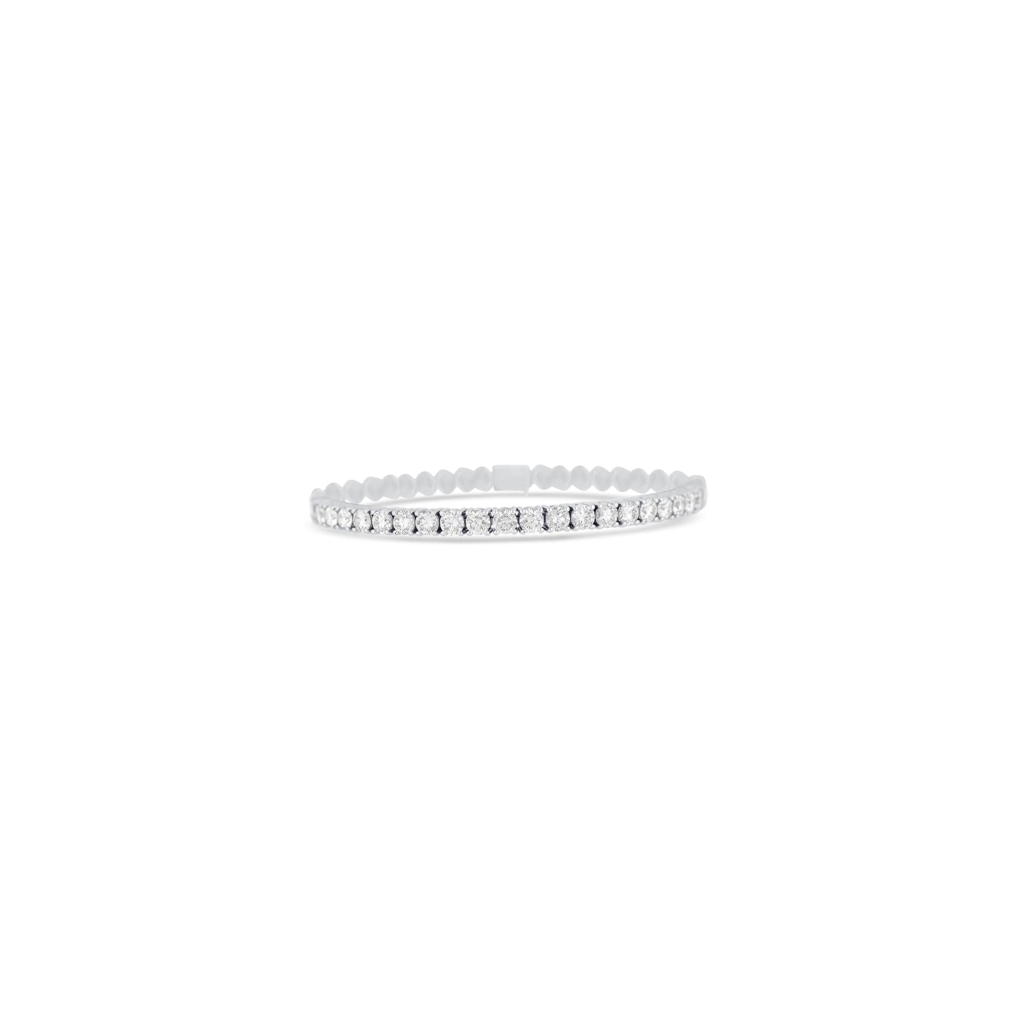 14K White Gold Diamond Tennis Bracelet - Image 3