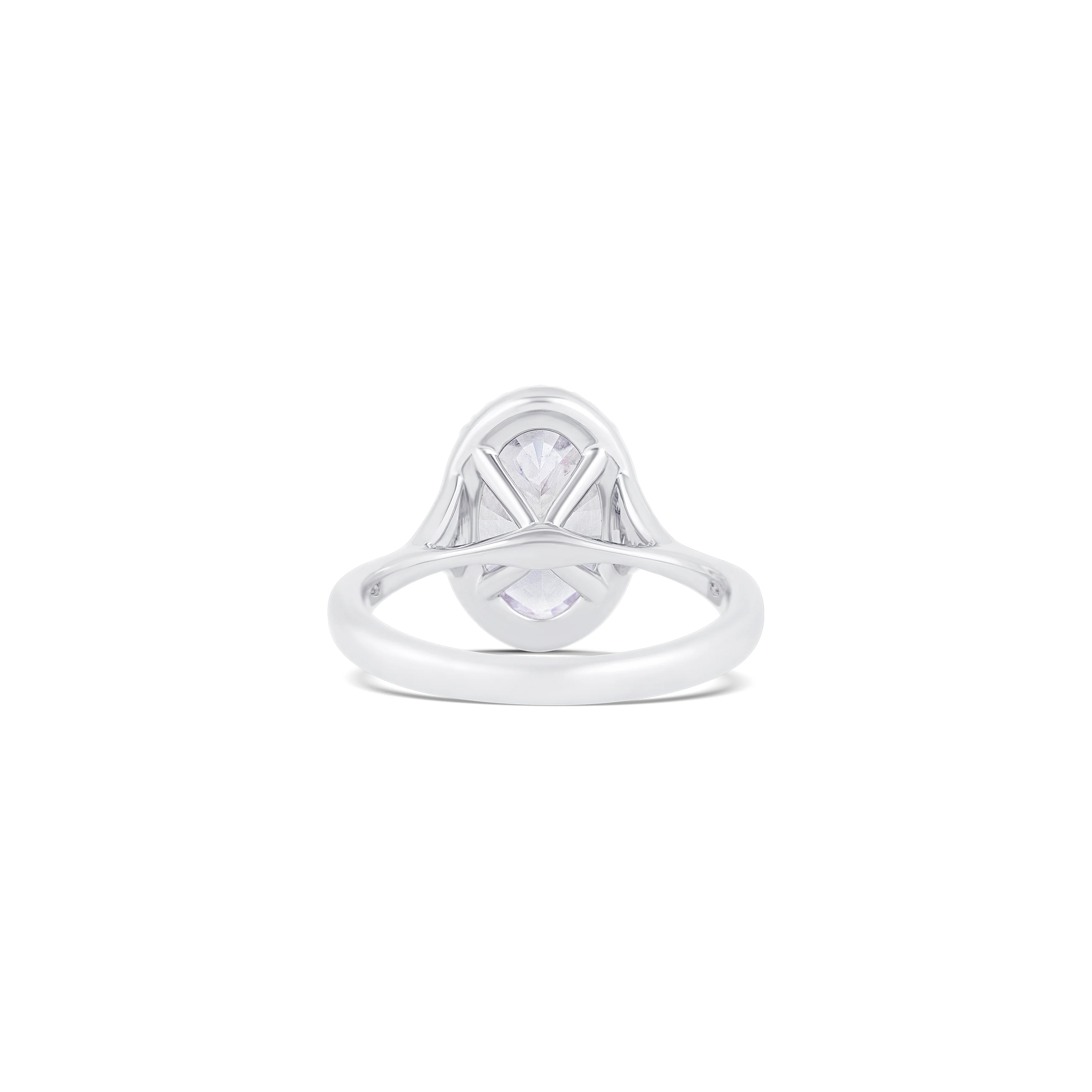 14K White Gold Four-Prong Solitaire Engagement Ring Setting - Image 4