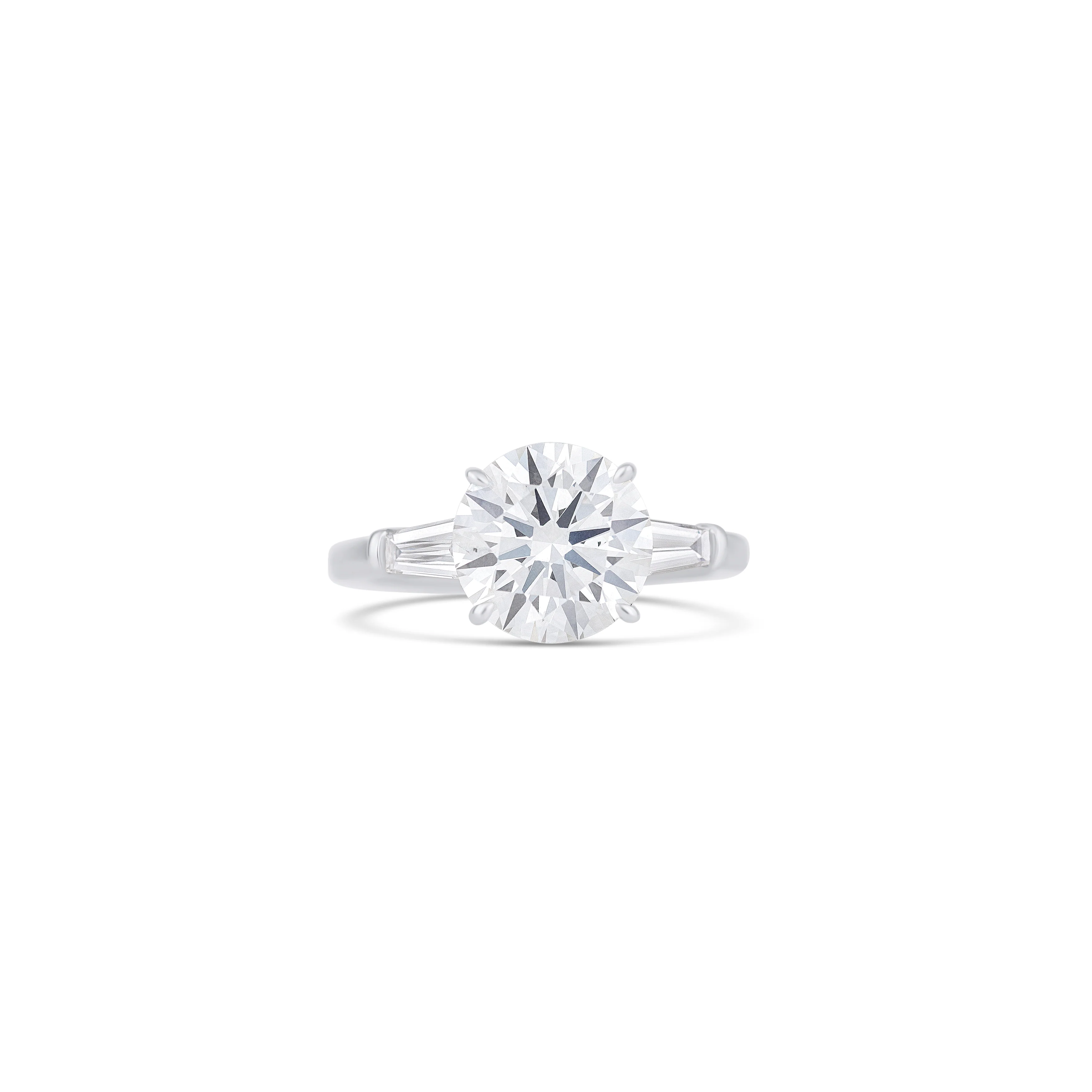 14K White Gold Lab Grown Round Diamond Engagement Ring