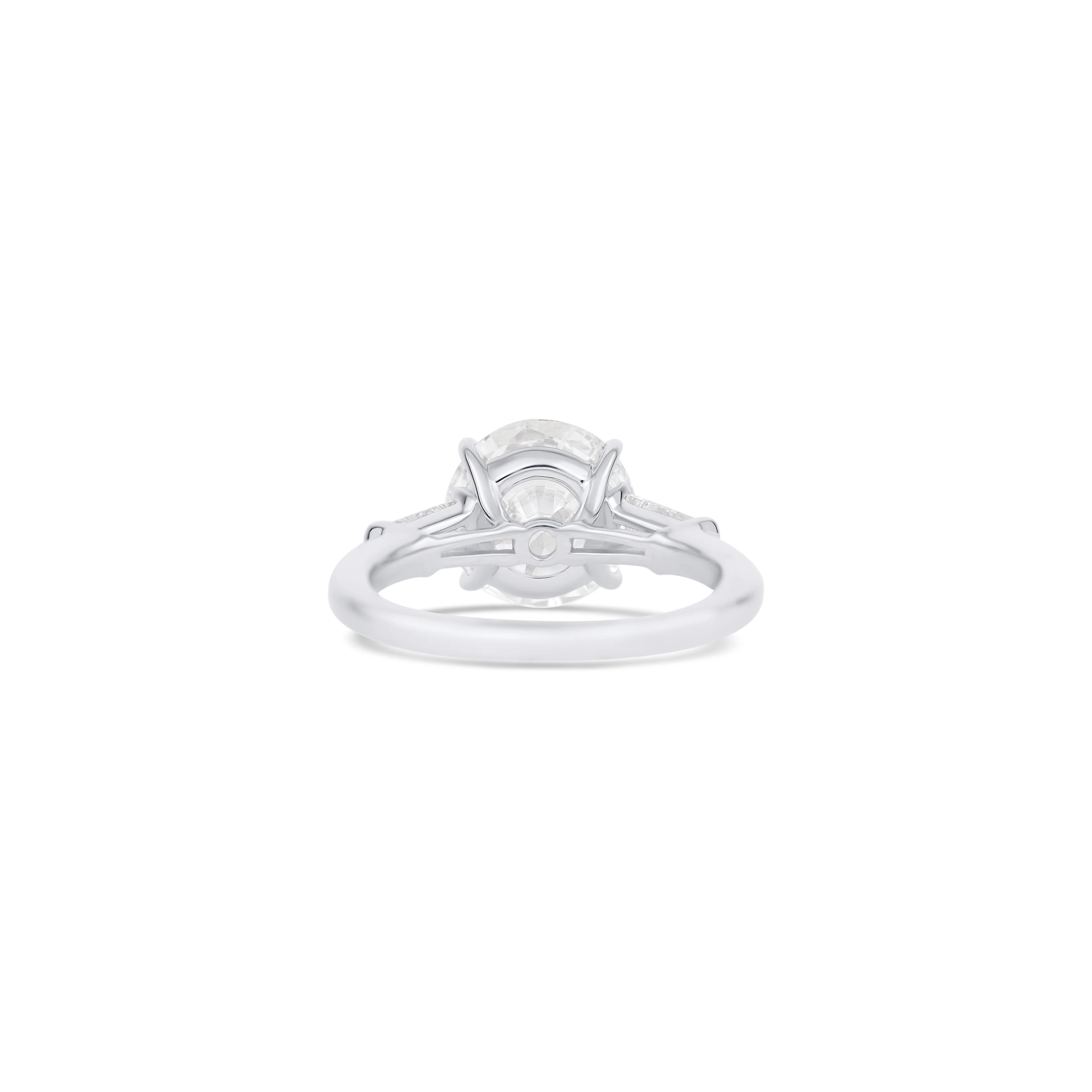 14K White Gold Lab Grown Round Diamond Engagement Ring - Image 4