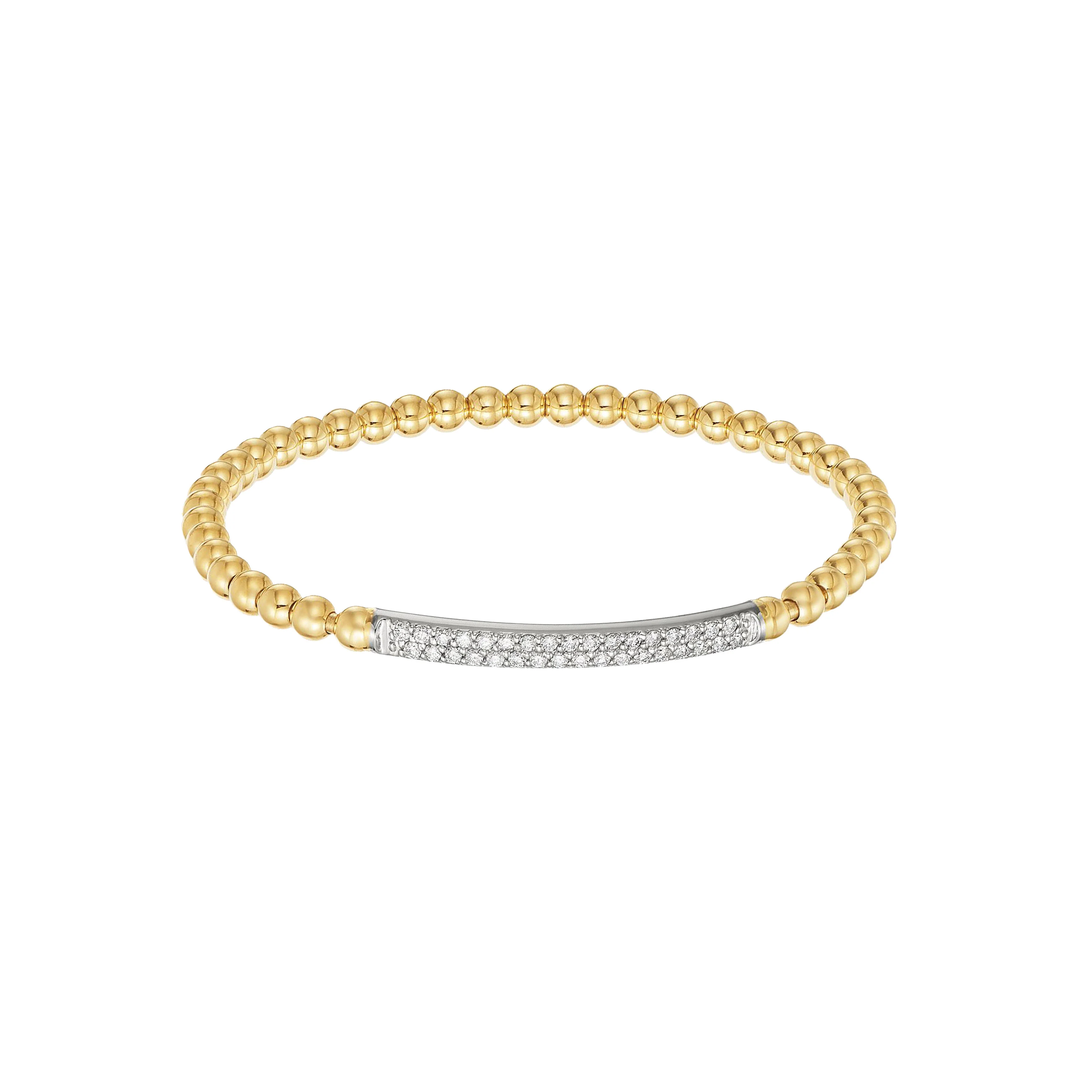 14K Yellow Gold Diamond Bracelet 0.51CTW