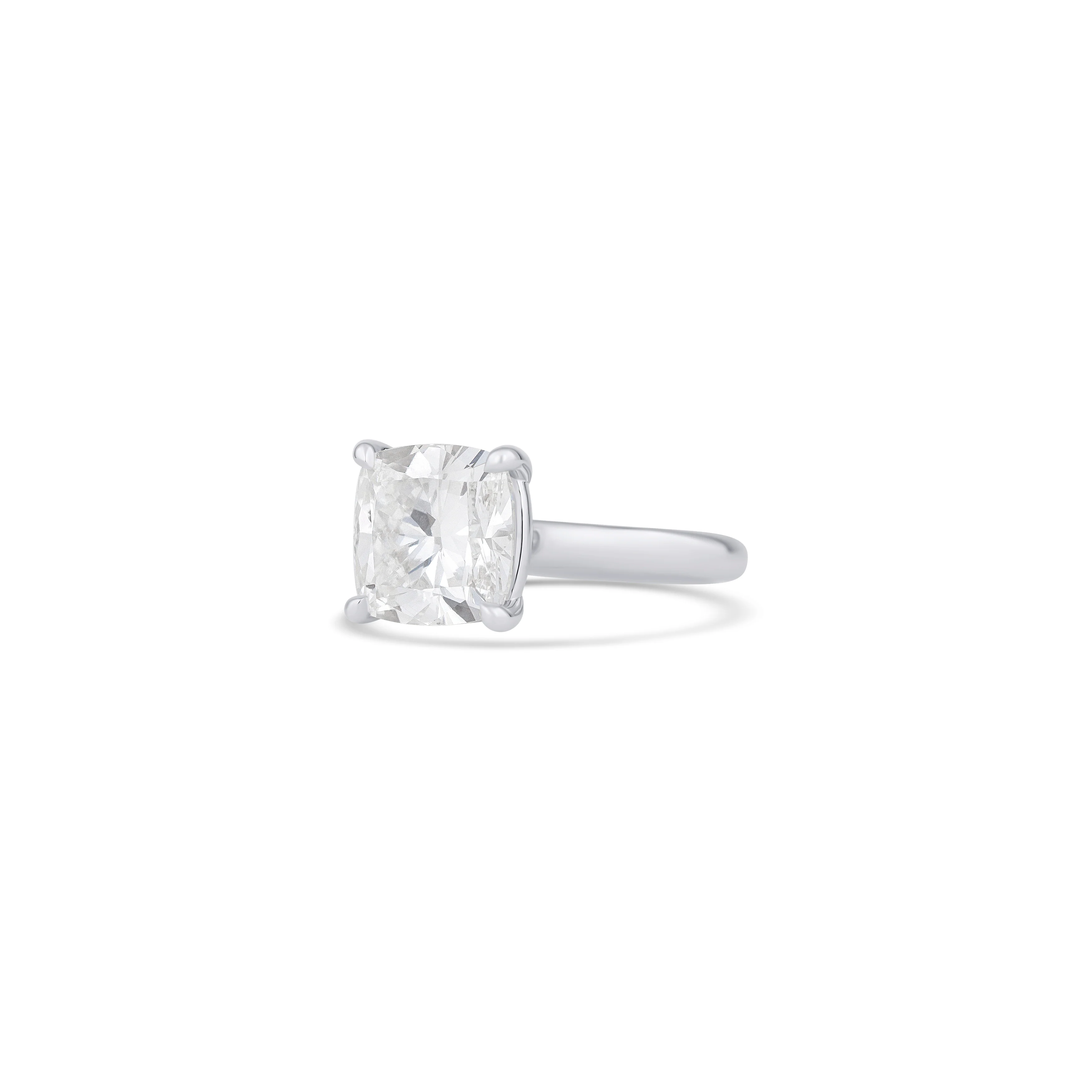 14K Yellow Gold Lab Grown Cushion Diamond Solitaire Engagement Ring - Image 2
