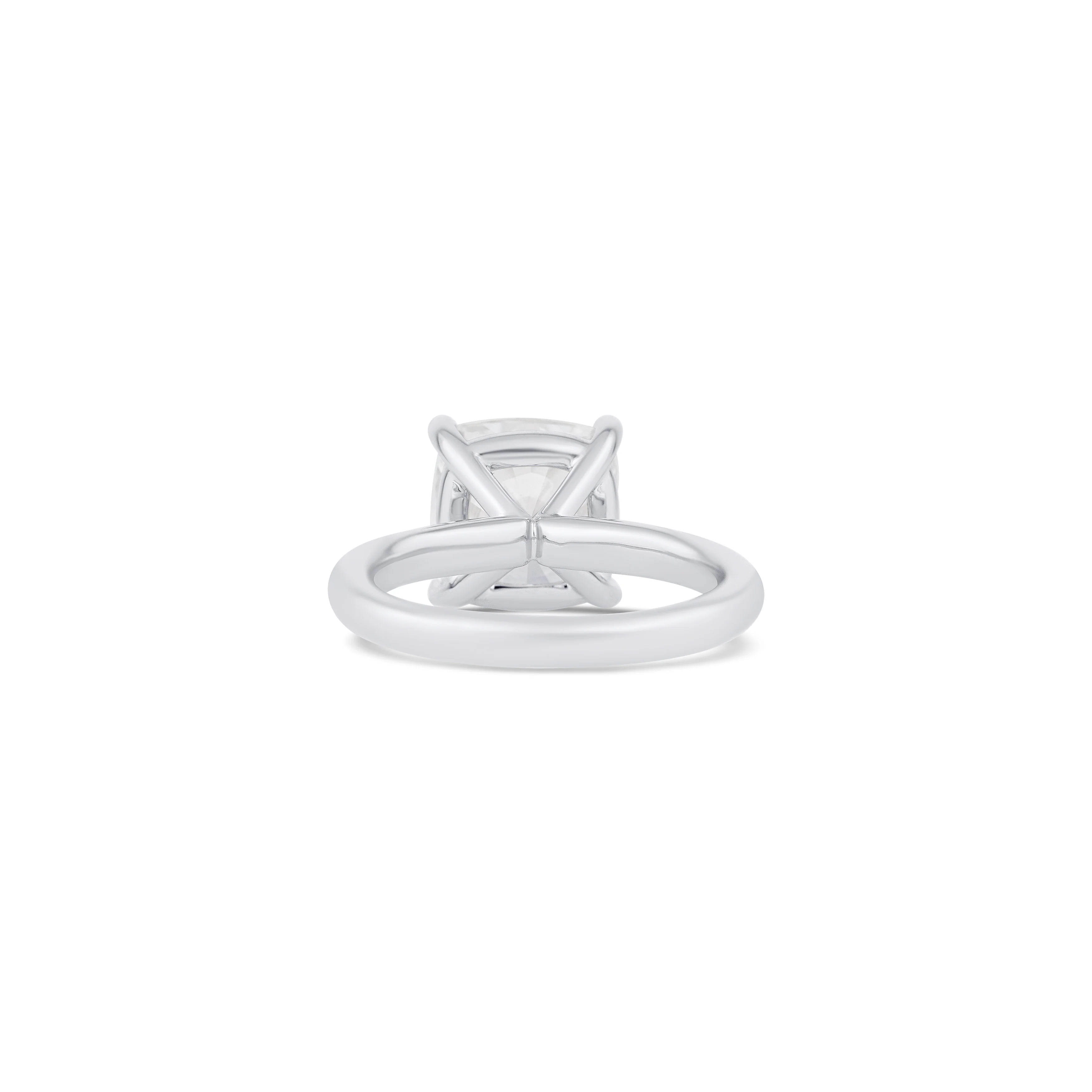 14K Yellow Gold Lab Grown Cushion Diamond Solitaire Engagement Ring - Image 4