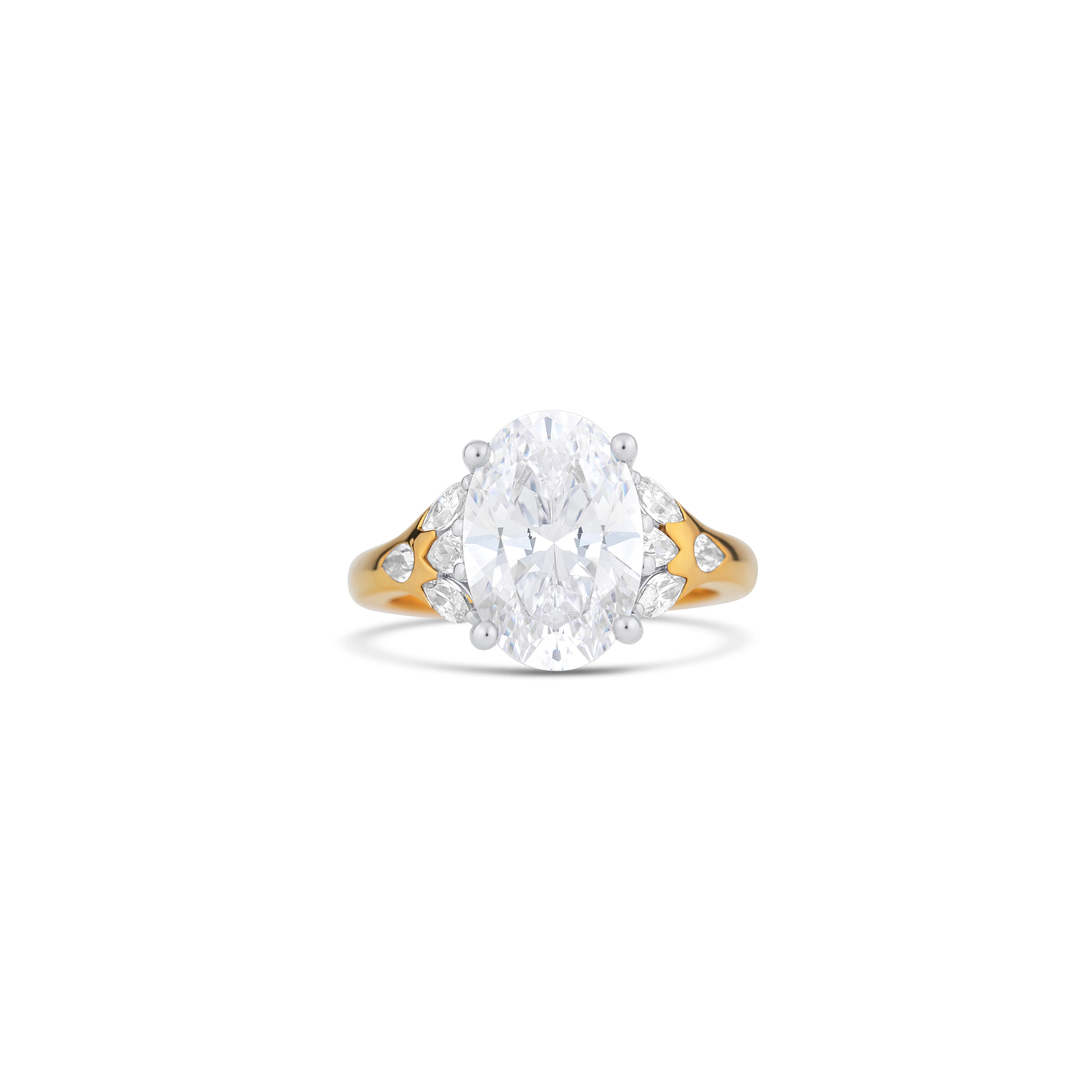 14K Yellow Gold Multi Shape Diamond Semi-Mount