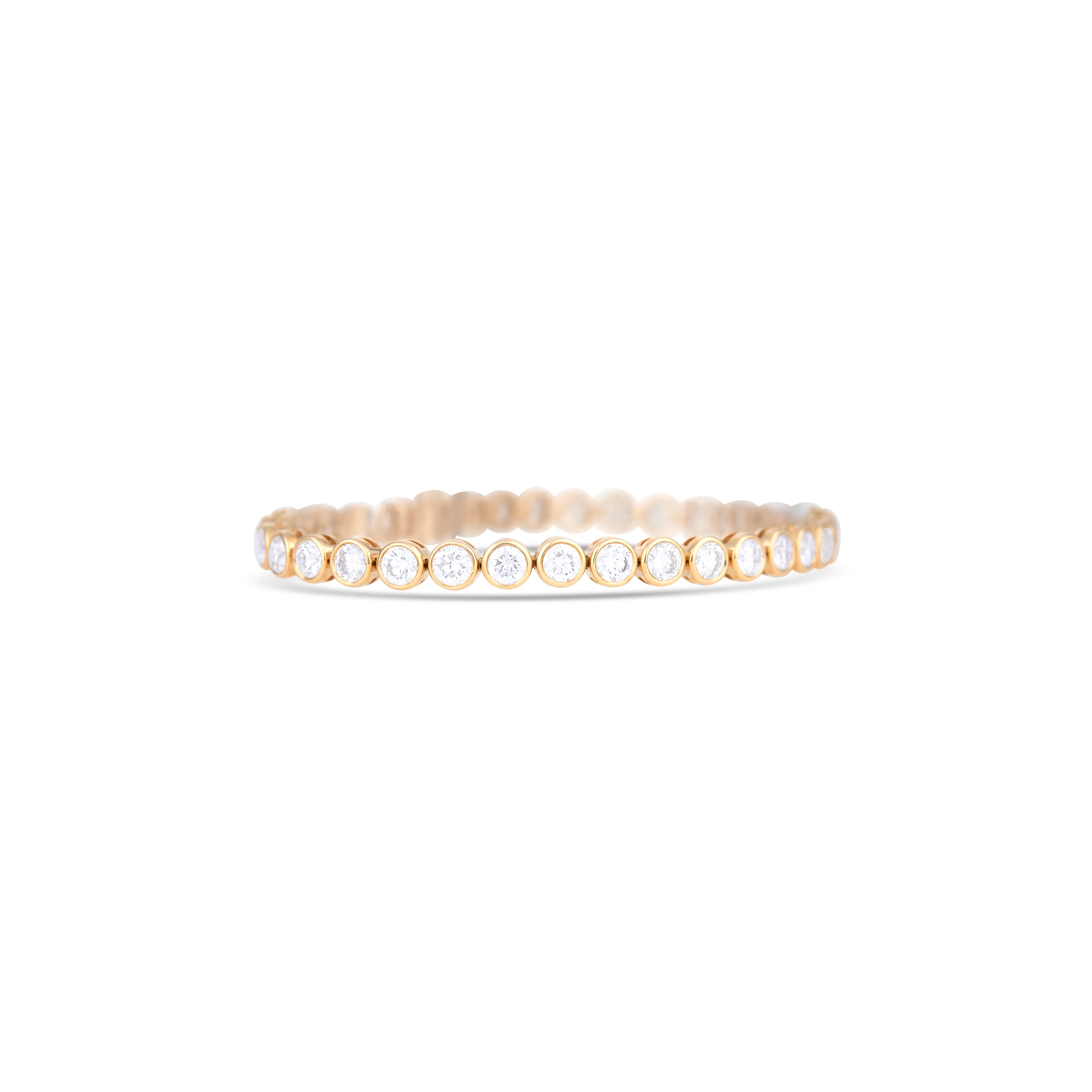 14K Yellow Gold Round Diamond Bracelet - Image 3