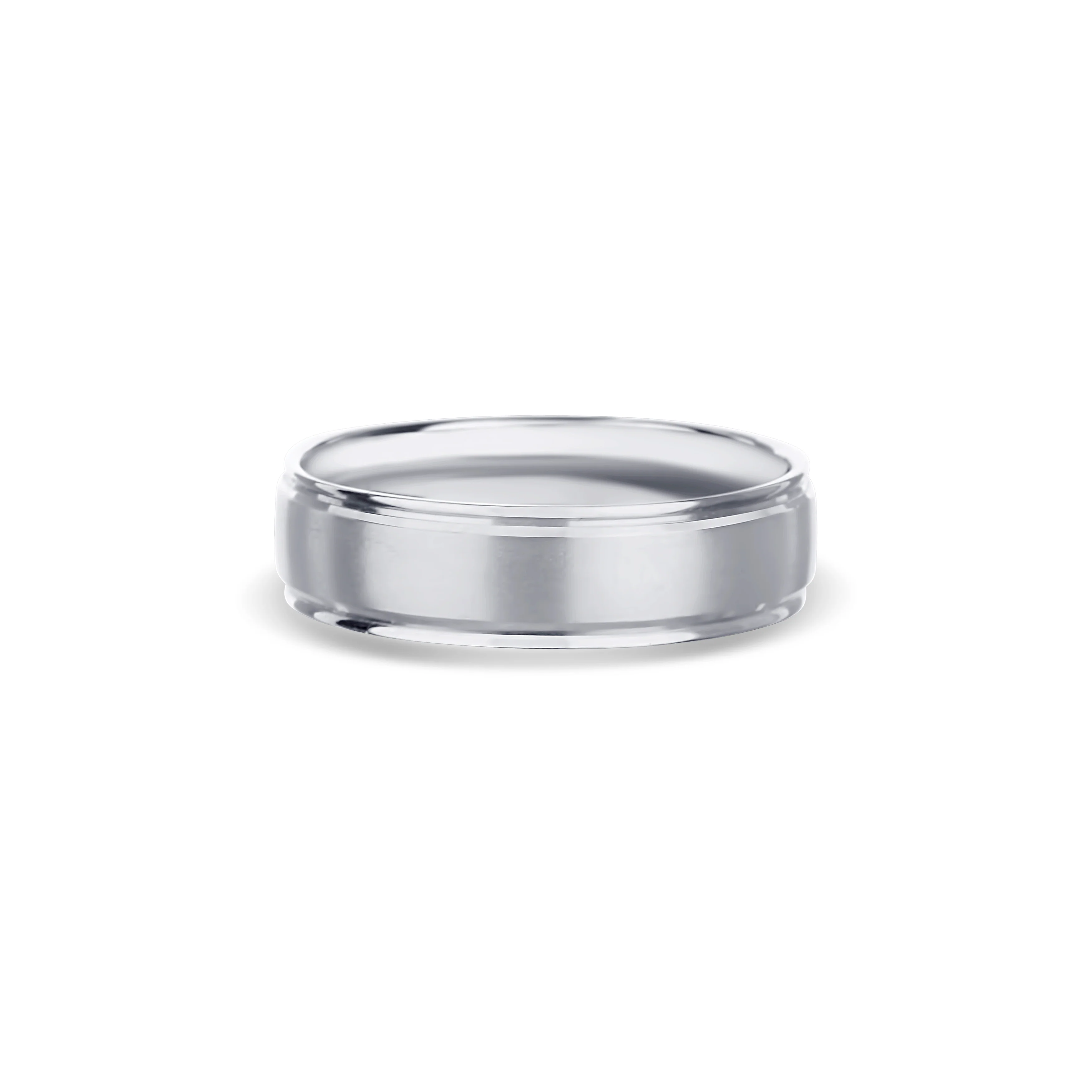14K Yellow Gold Round Edge Low Dome Wedding Band 6mm