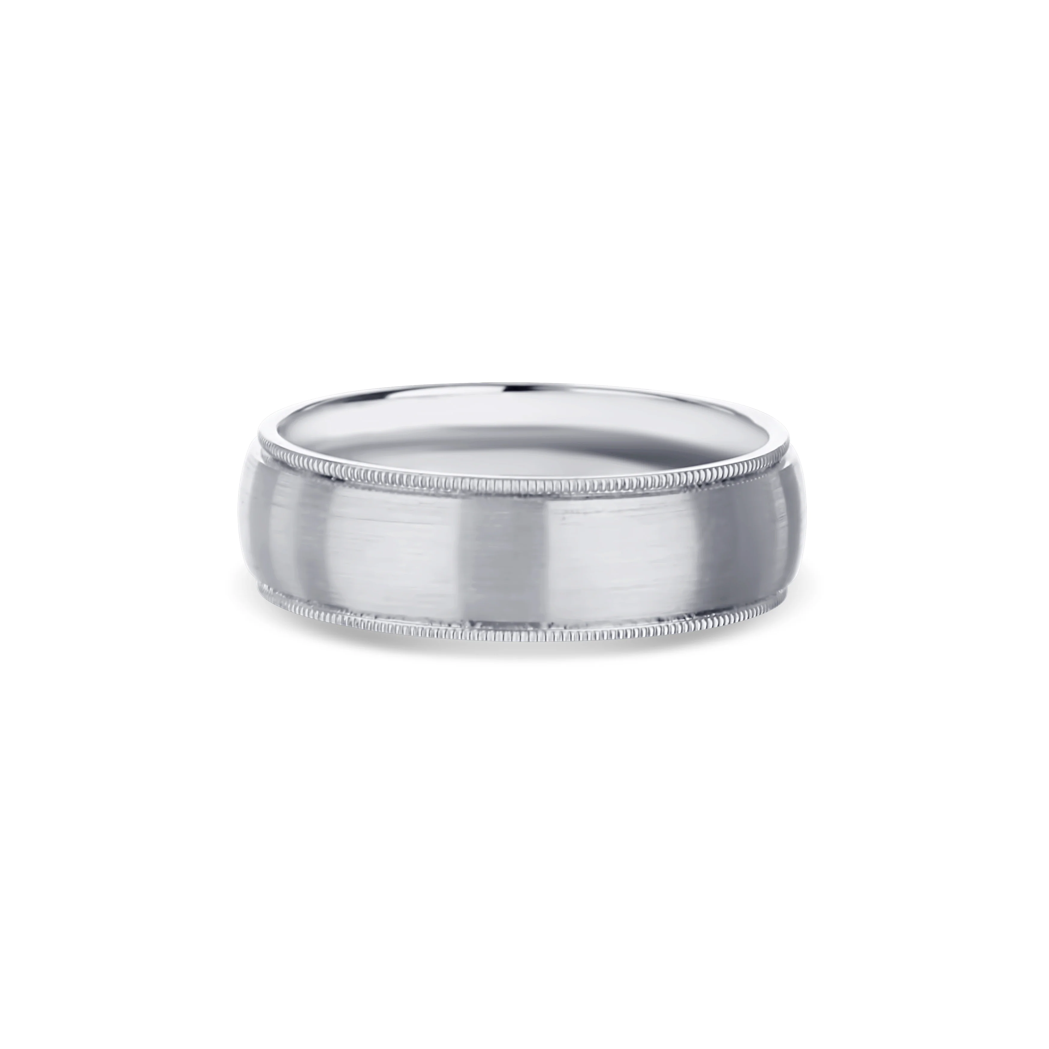 14K Yellow Gold Round Edge Low Dome Wedding Band 6mm - Image 2