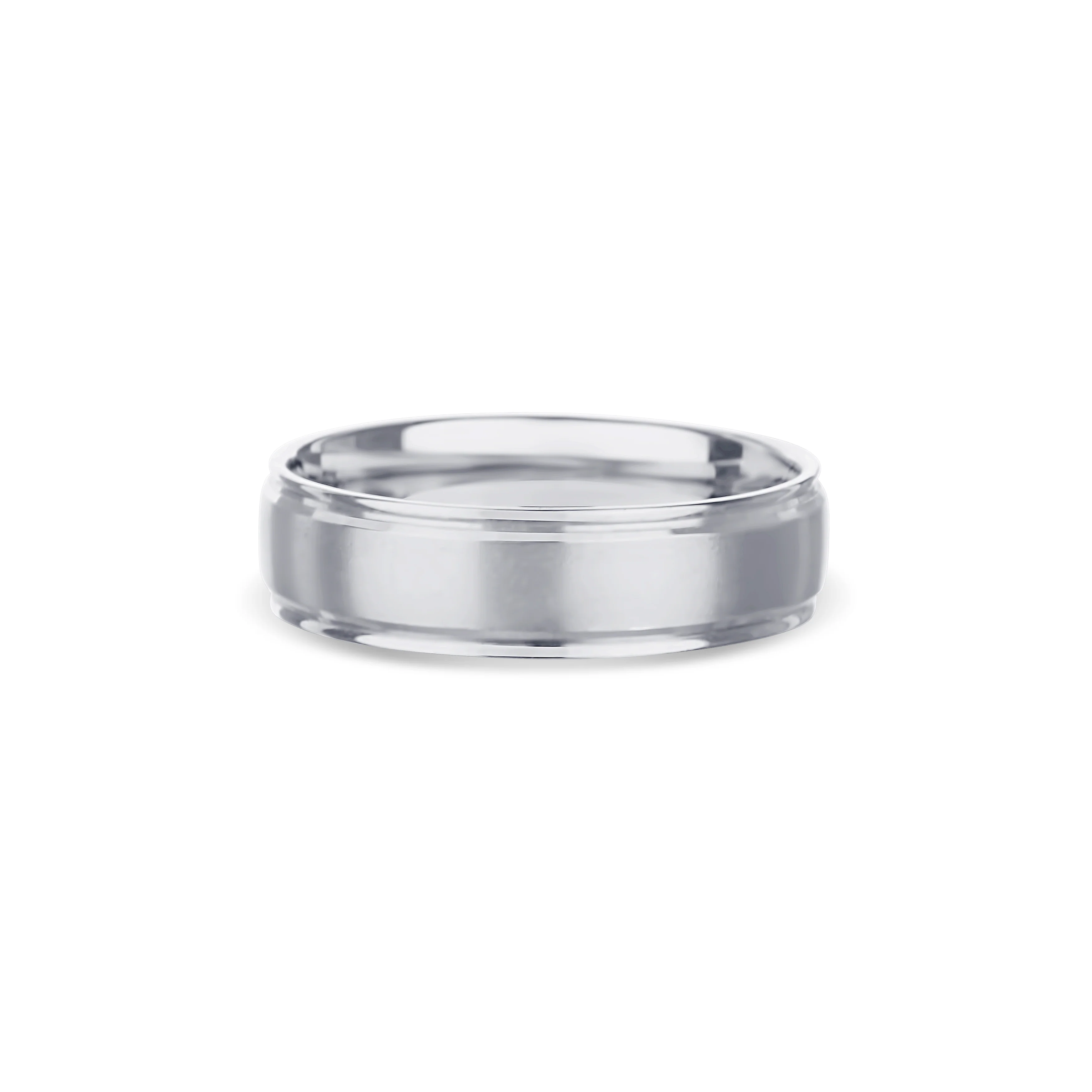 14K Yellow Gold Round Edge Low Dome Wedding Band 6mm - Image 3