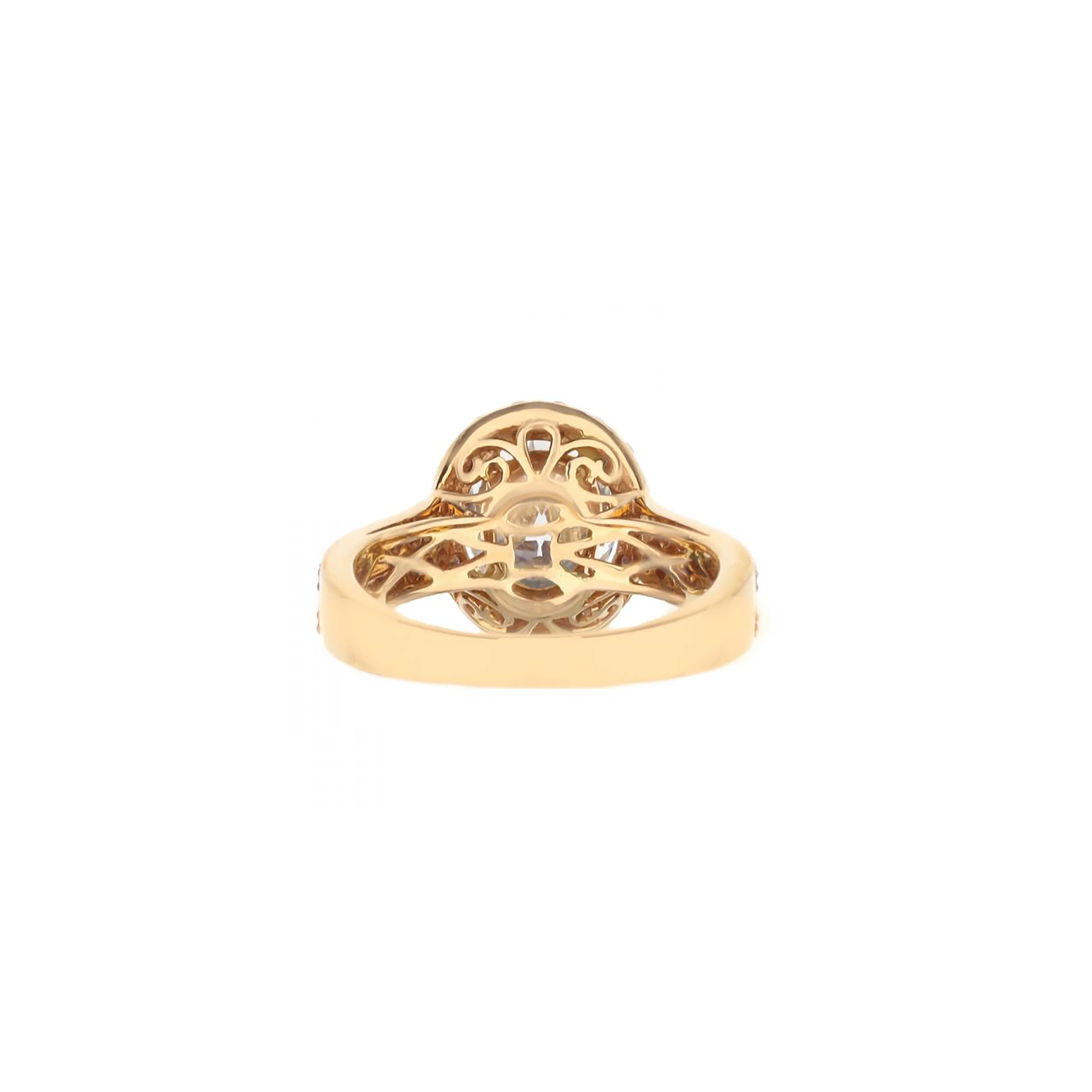 18K Rose Gold Opulent Oval Set In Rose Gold Engagement Ring - Image 6