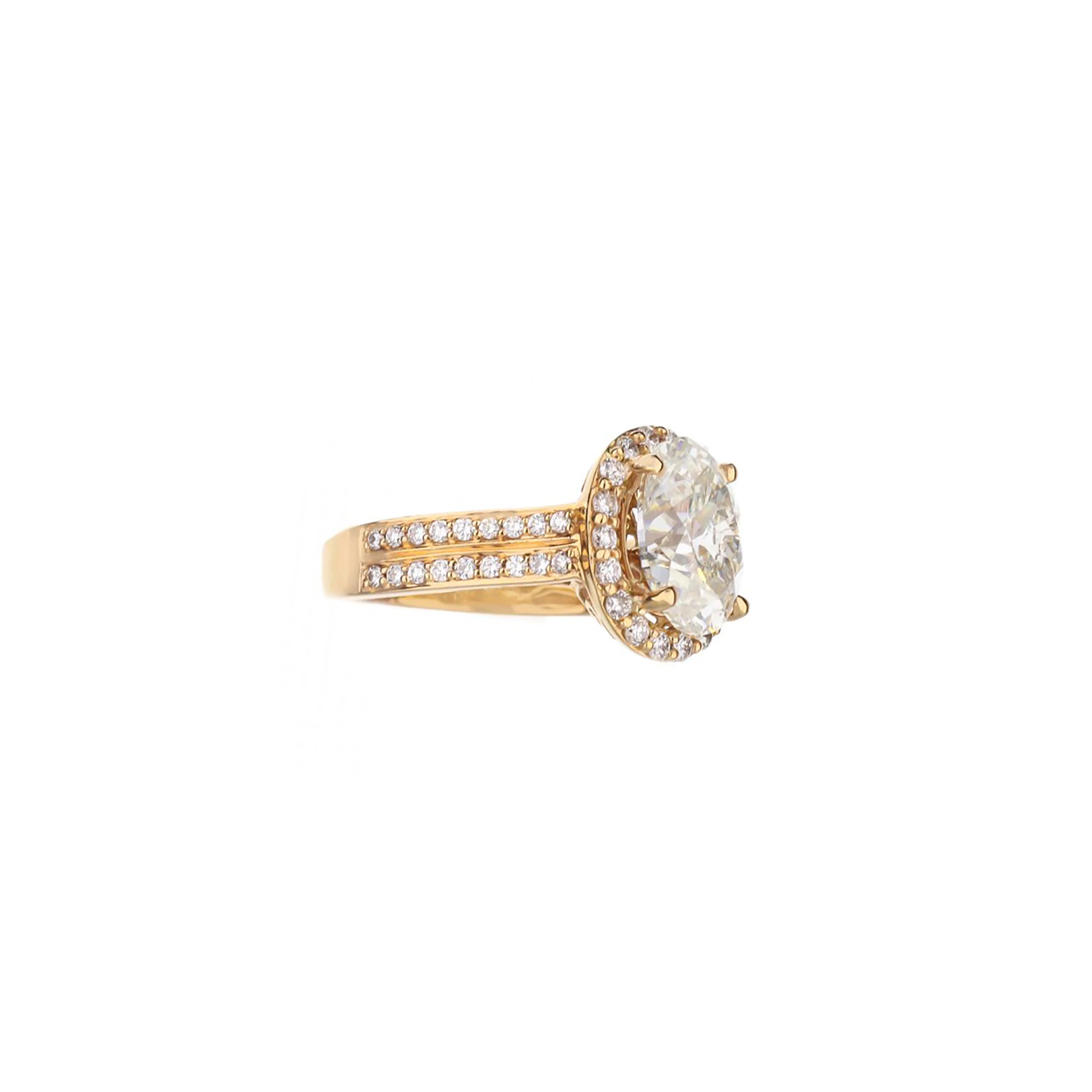 18K Rose Gold Opulent Oval Set In Rose Gold Engagement Ring - Image 7