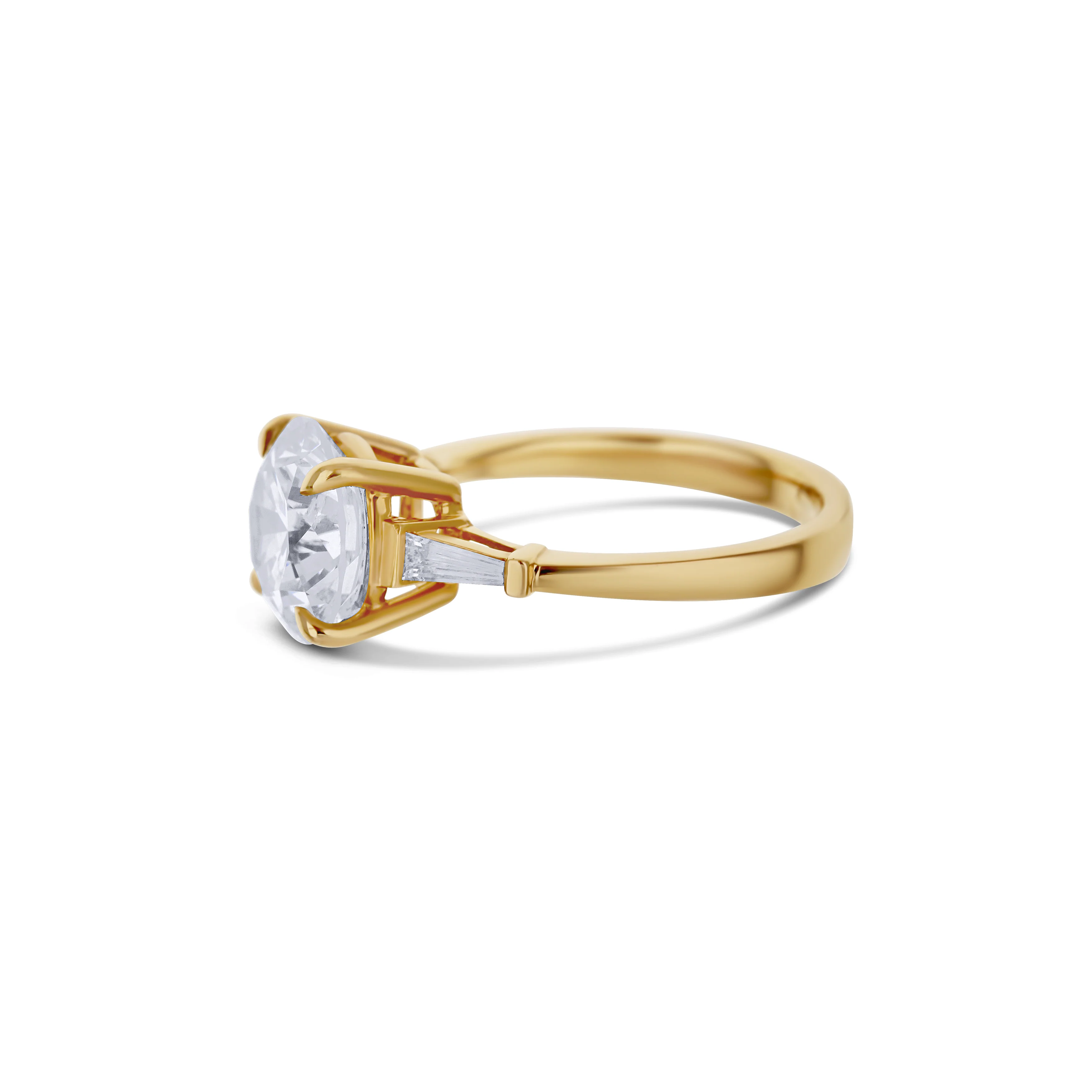 18K Rose Gold Round Diamond Engagement Ring - Image 2