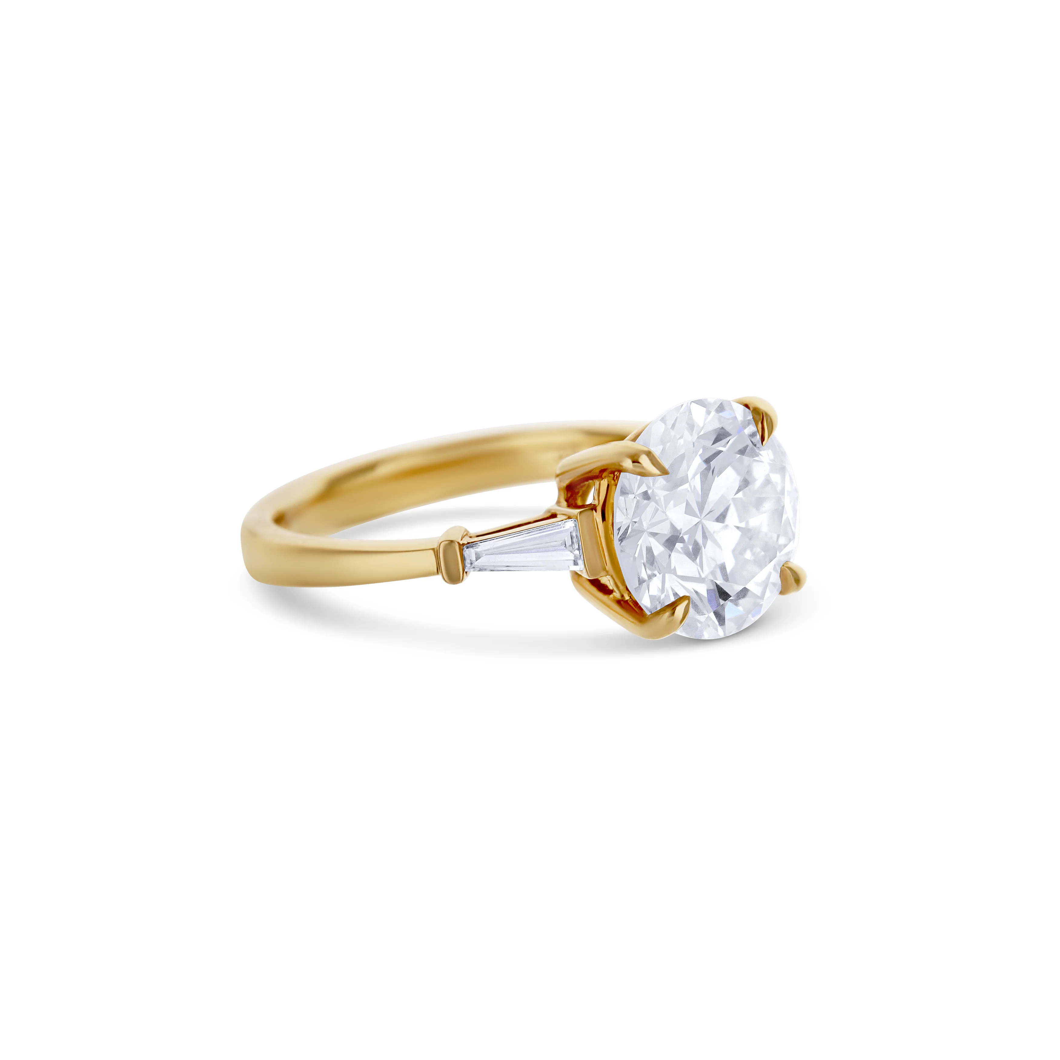 18K Rose Gold Round Diamond Engagement Ring - Image 3
