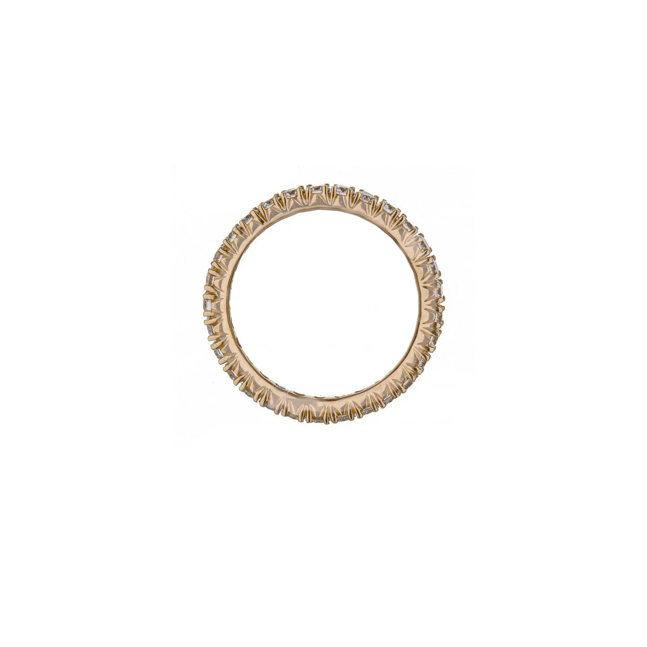18K Rose Gold Round Diamond Eternity Band - Image 3