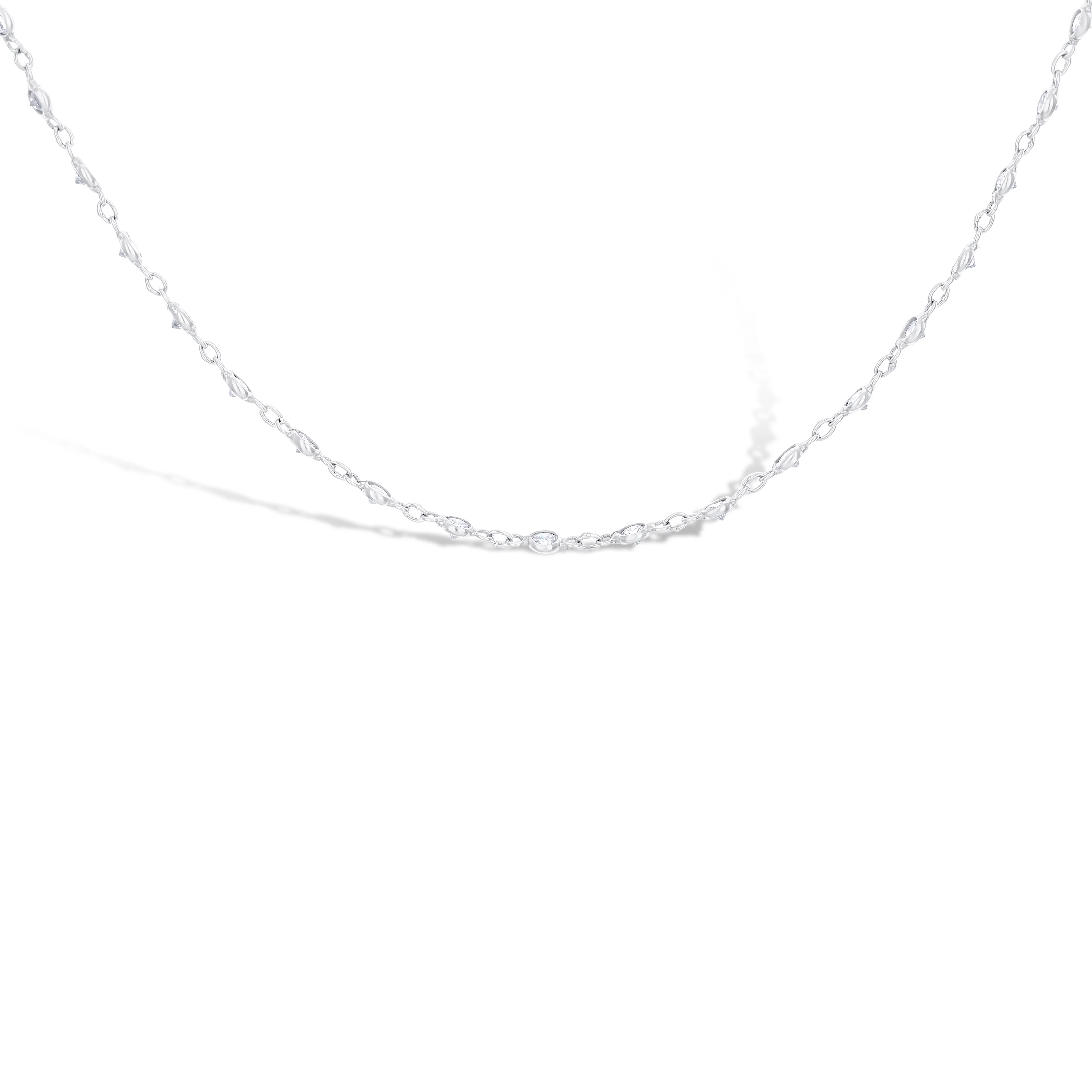 18K White Gold 16" Diamond By The Yard Round Diamond 2.5Ctw - Image 2