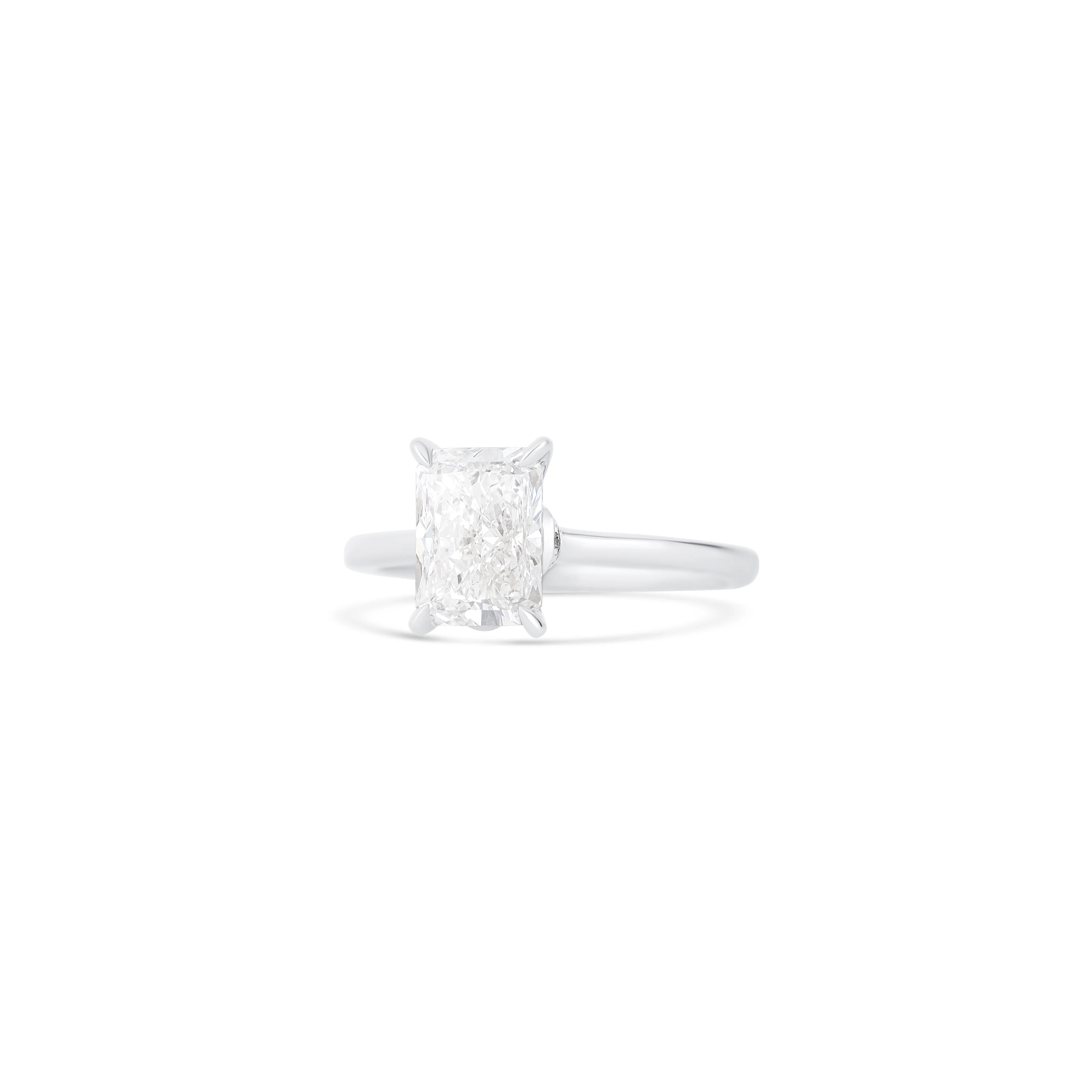 18K White Gold Lab Grown Radiant Diamond Engagement Ring 2.02 ct - Image 2