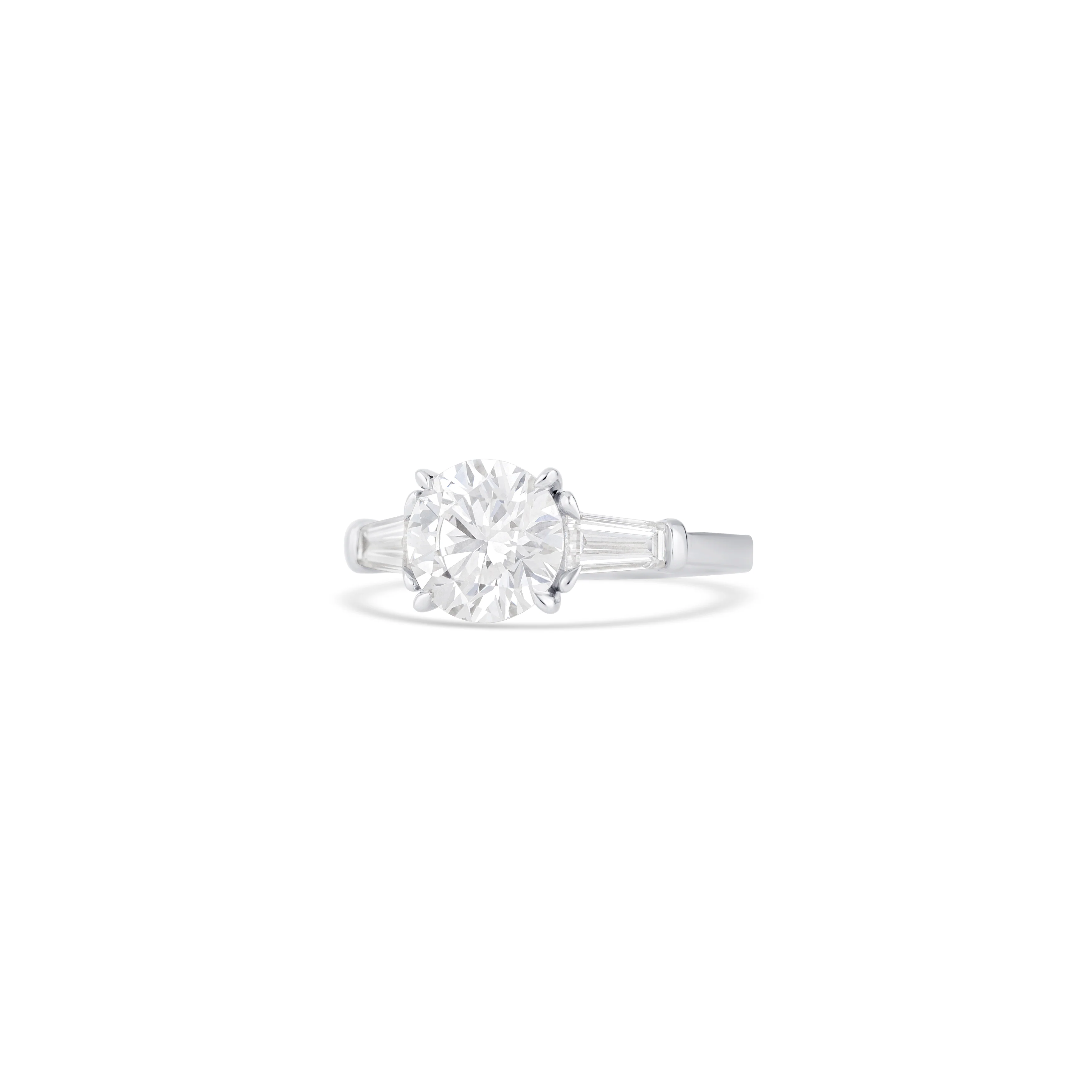18K White Gold Lab Grown Round Diamond Engagement Ring 2.55 ct - Image 2