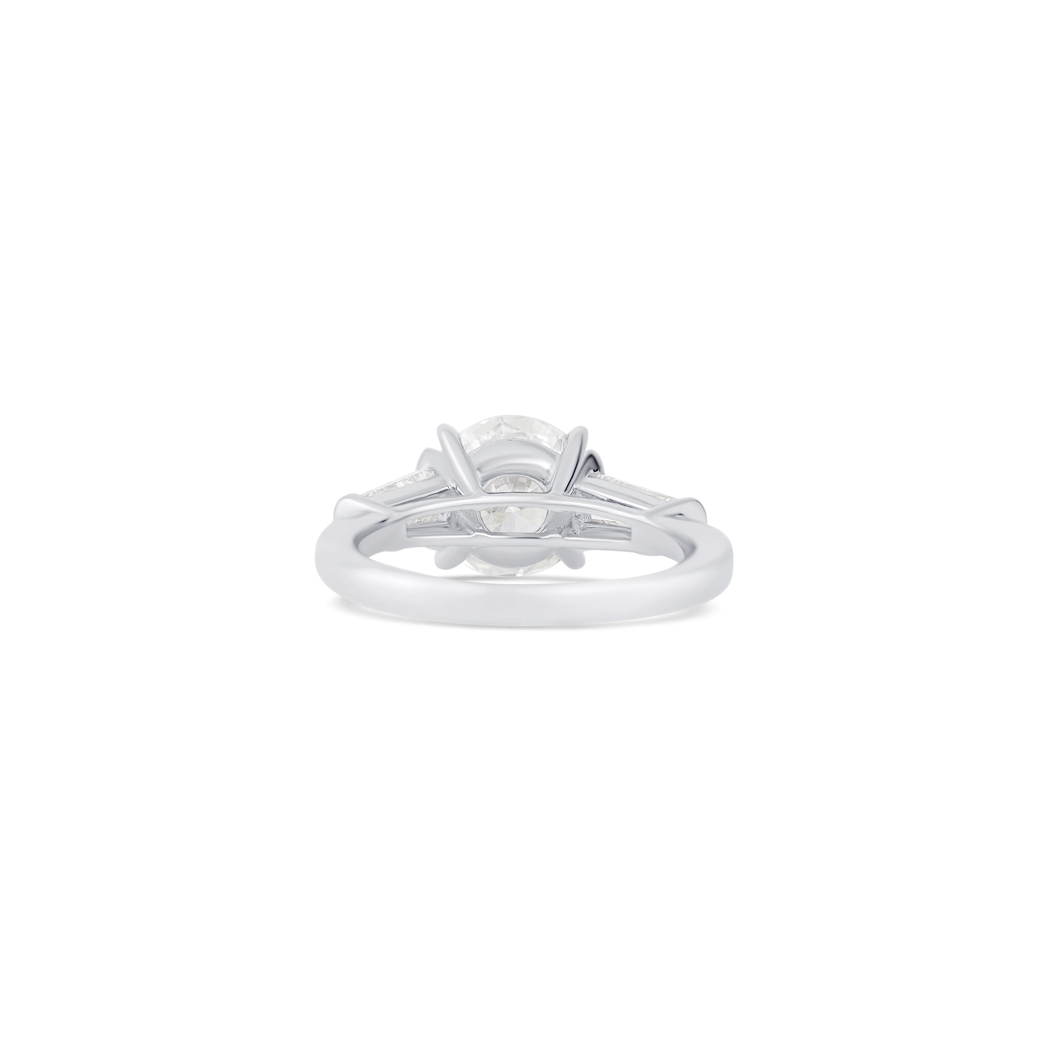 18K White Gold Lab Grown Round Diamond Engagement Ring 2.55 ct - Image 4