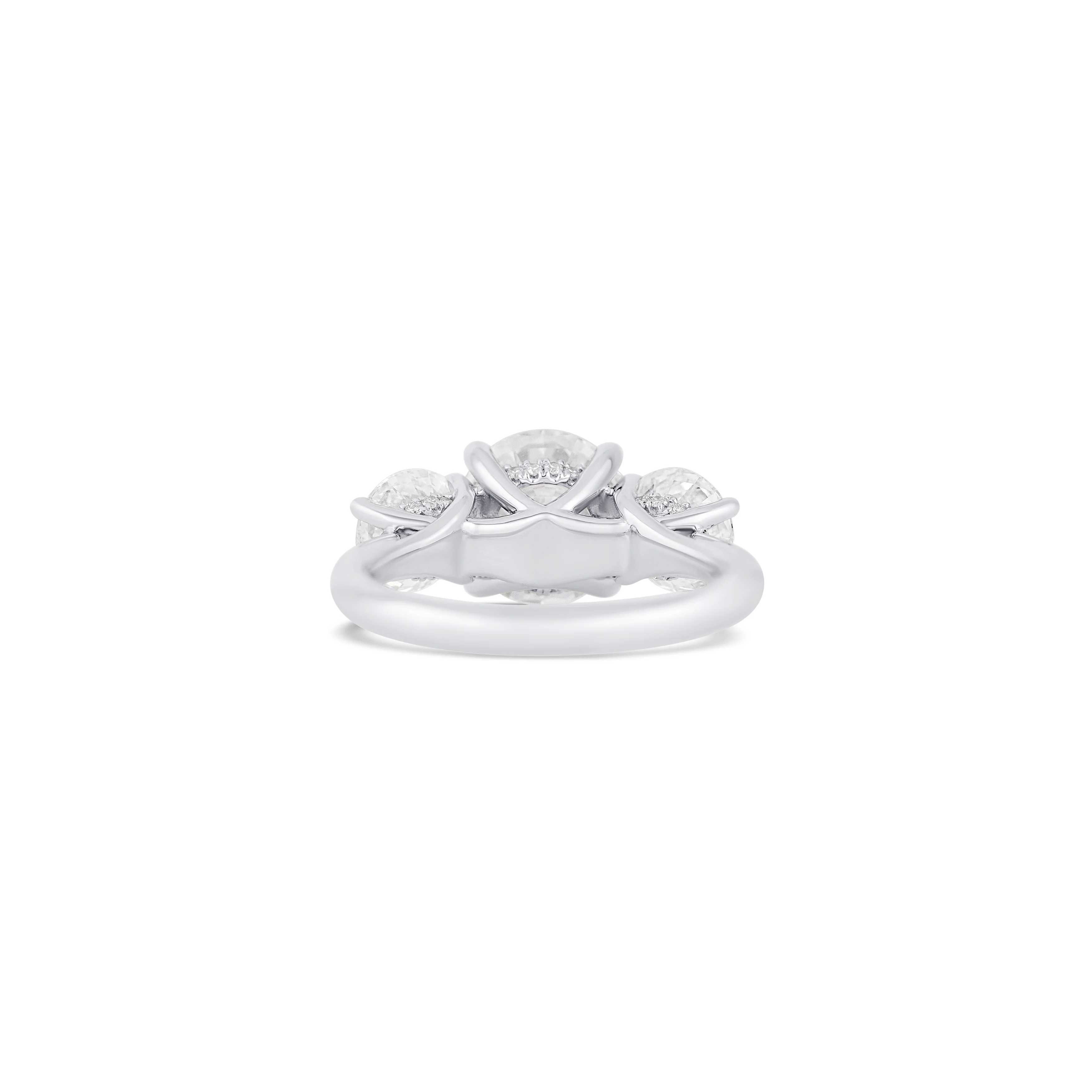 18K White Gold Lab Grown Round Diamond Engagement Ring 3.02 ct - Image 4