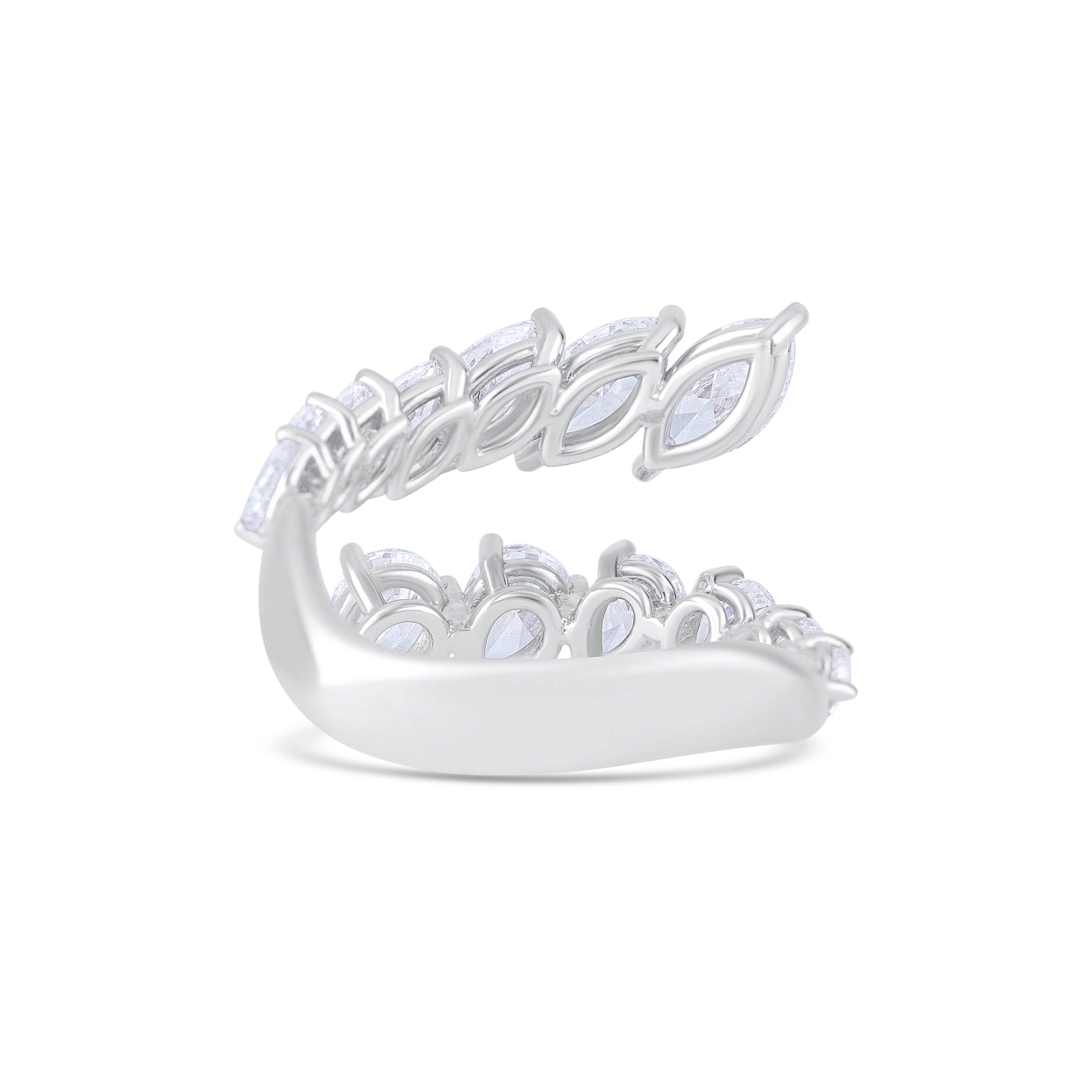 18K White Gold Multi Shape Diamond Fashion Ring - Image 4