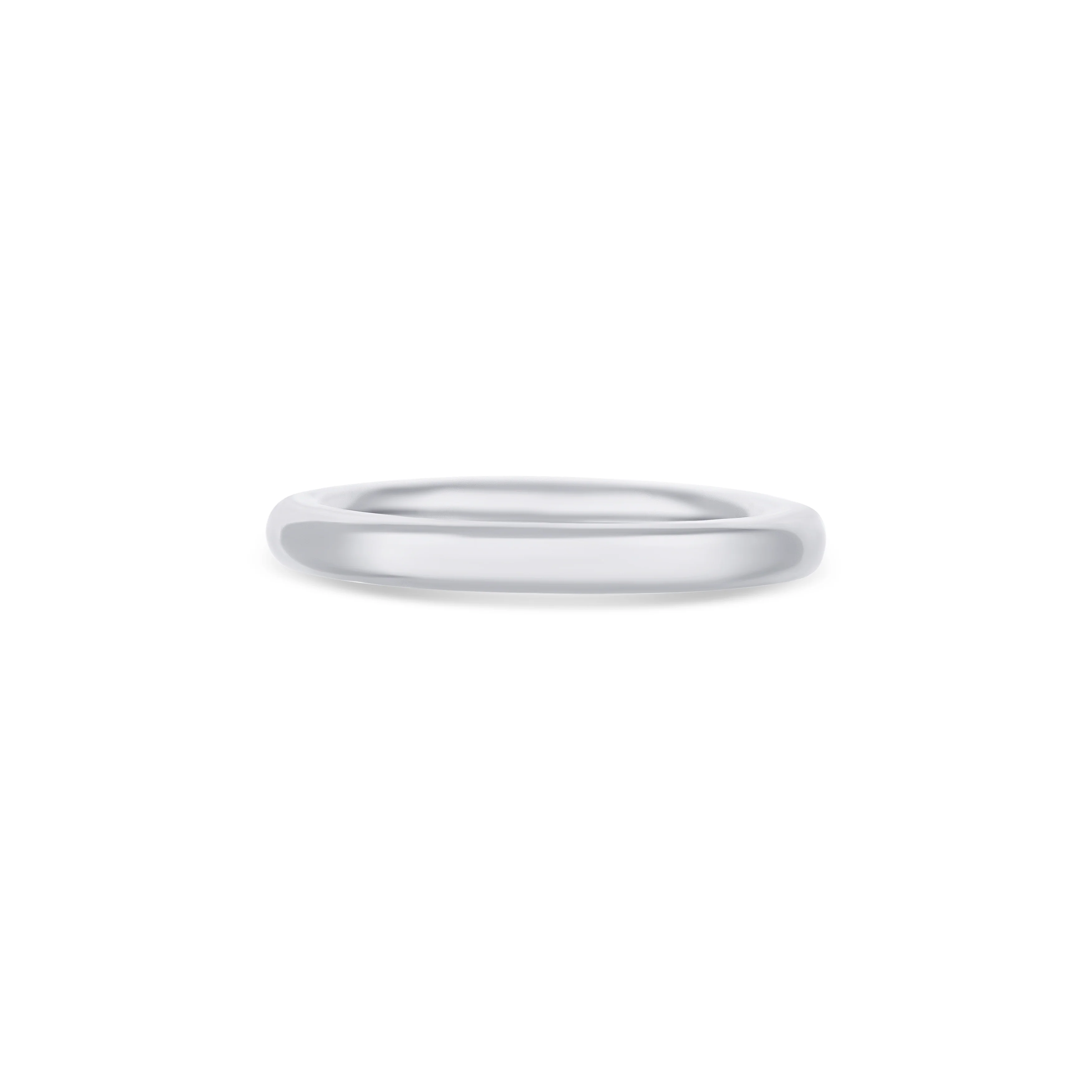 18K White Gold Round Cut Diamond Band – Micro "U" Prong Set, Halfway Size 7 - Image 4