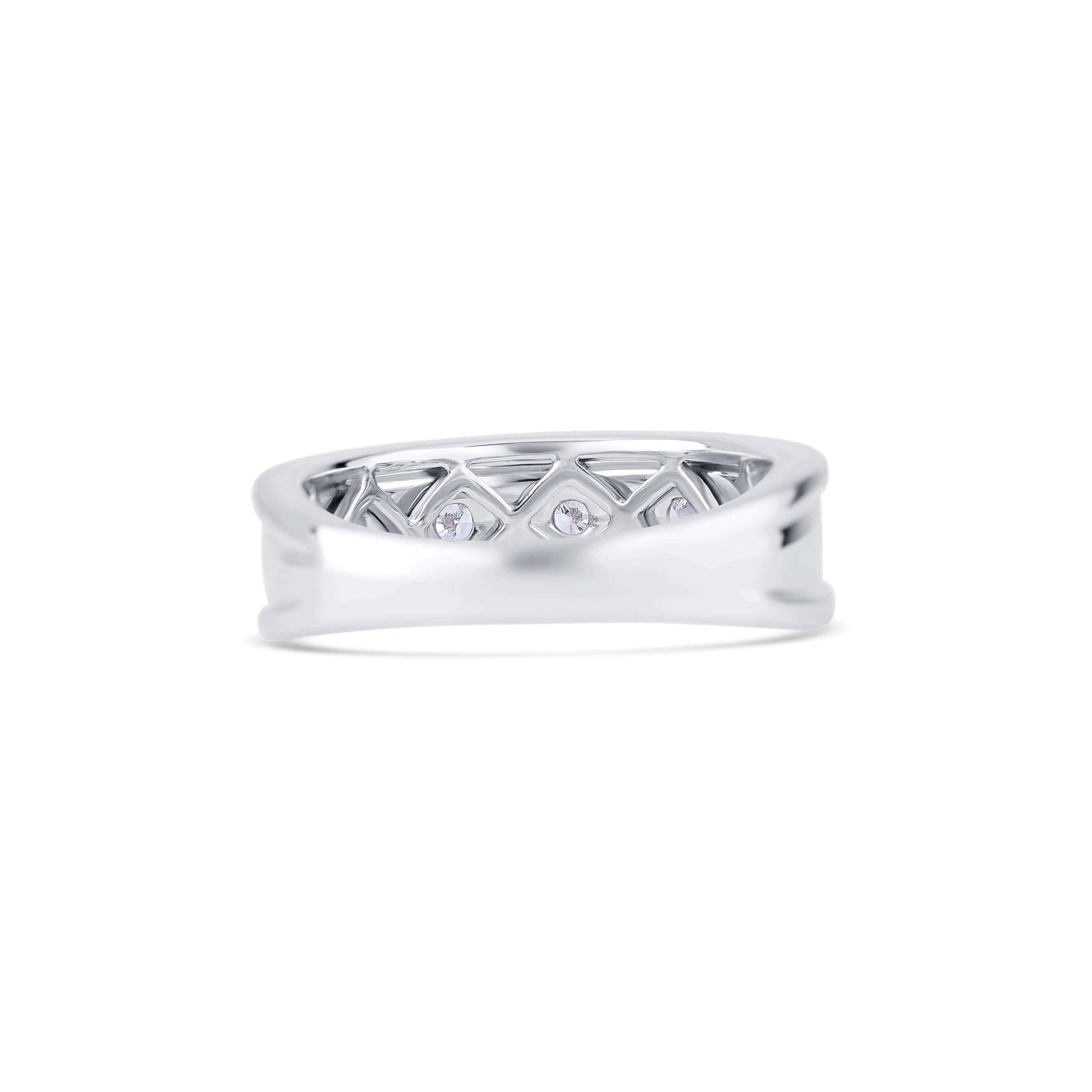 18K White Gold Round Diamond Fashion Ring - Image 4