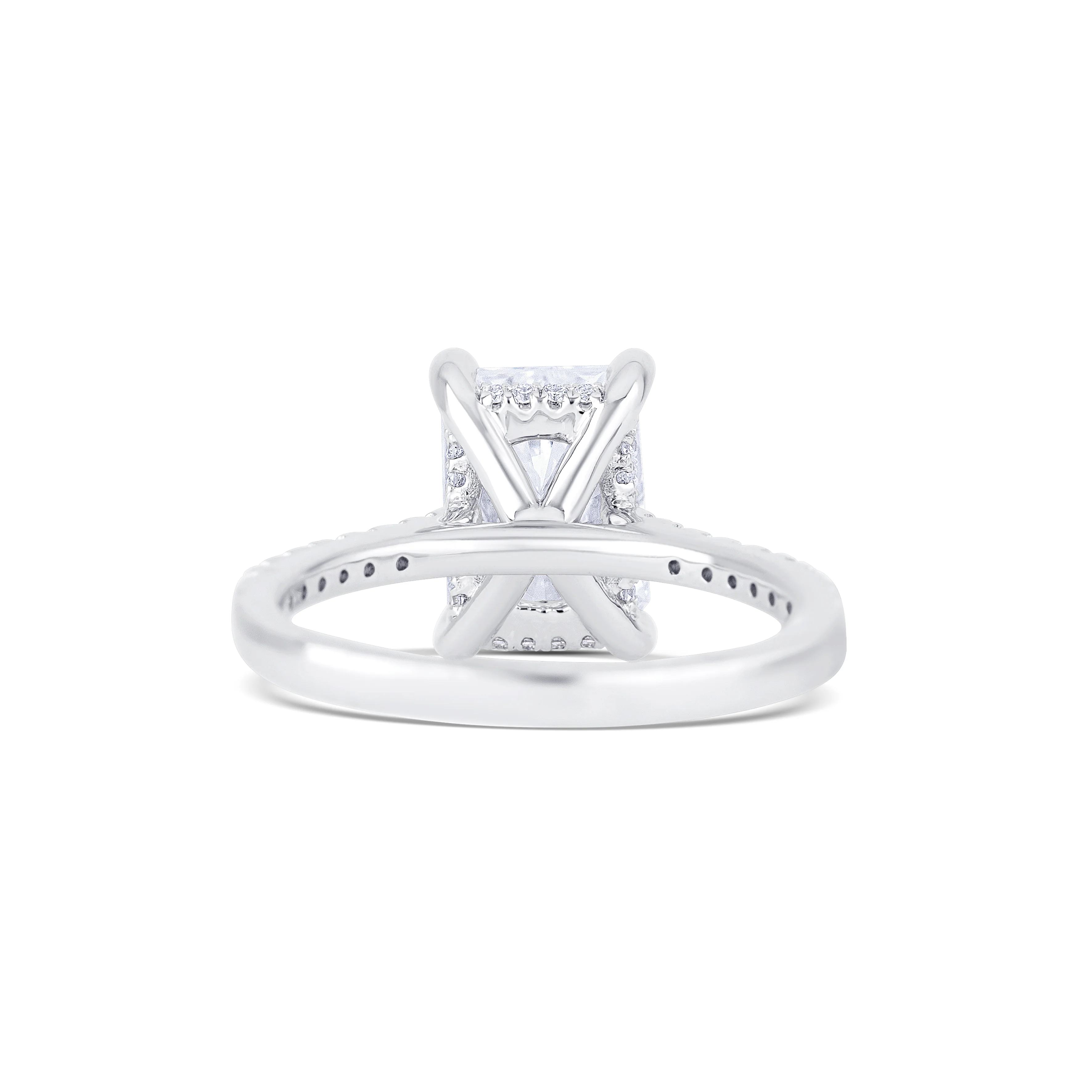 18K White Gold Round Lab-Grown Diamond Engagement Ring - Image 4