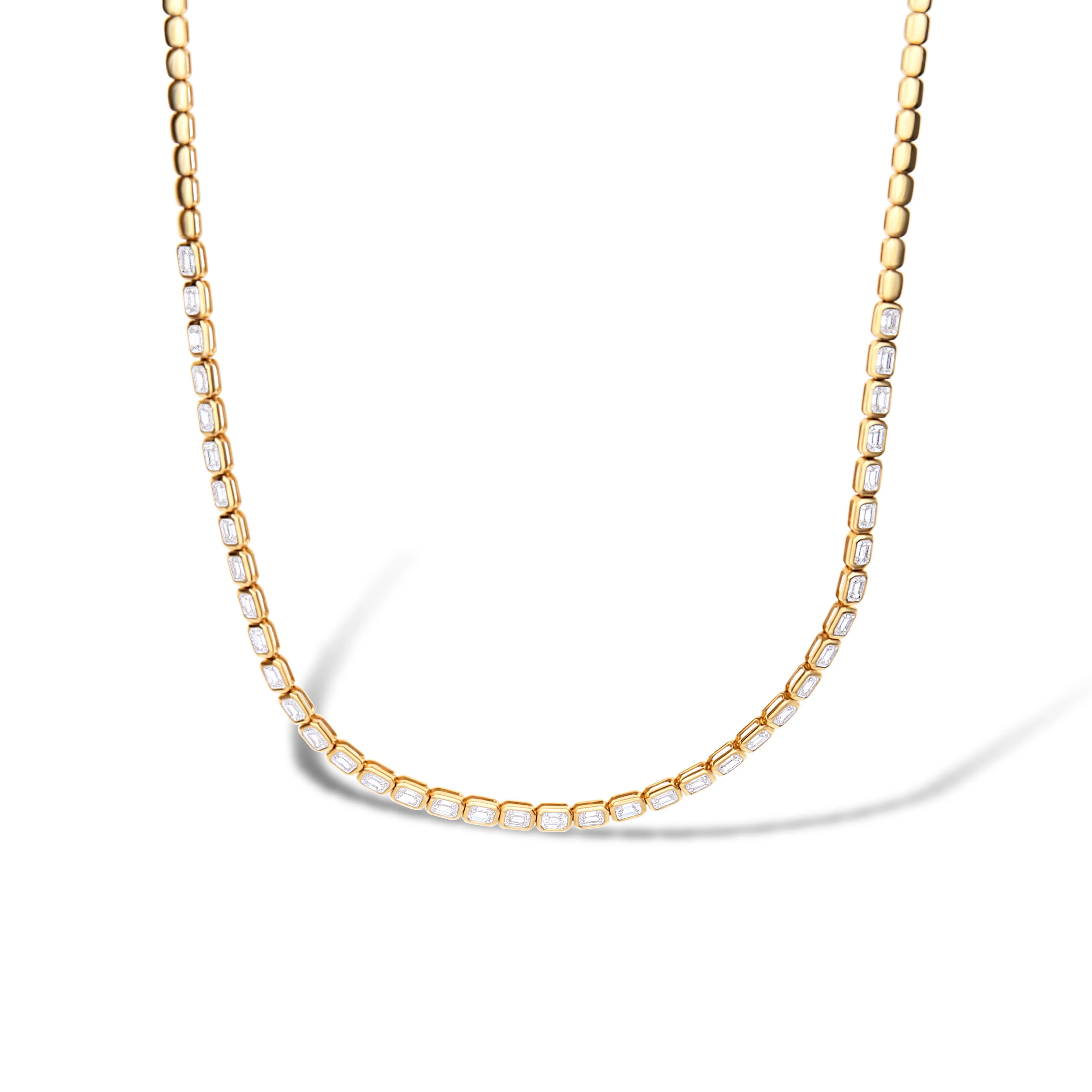 18K Yellow Gold Diamond Necklace