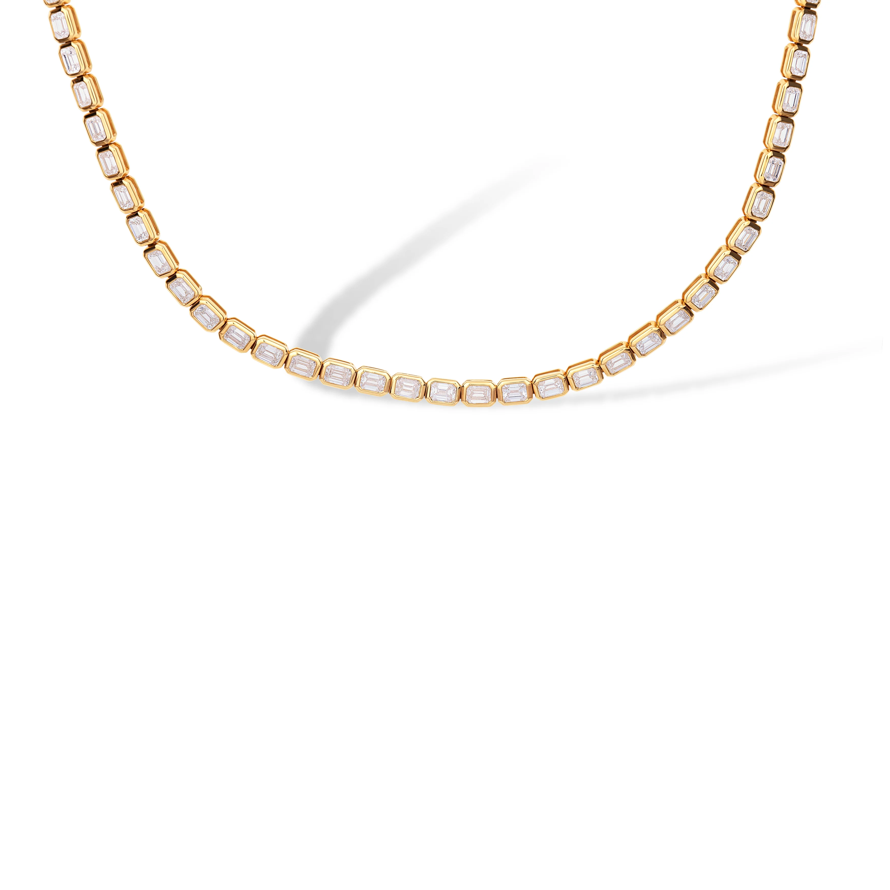 18K Yellow Gold Diamond Necklace - Image 2