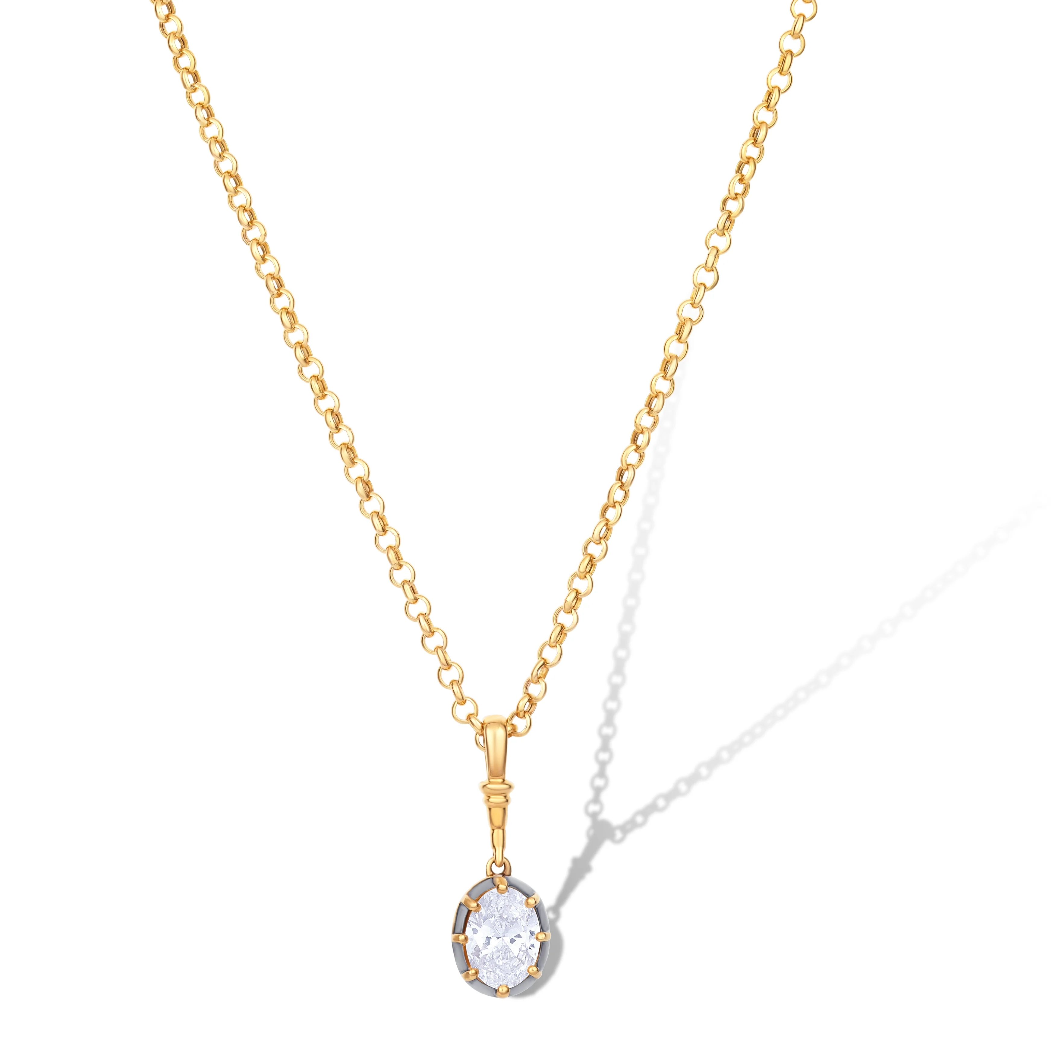 18K Yellow Gold Diamond Necklace