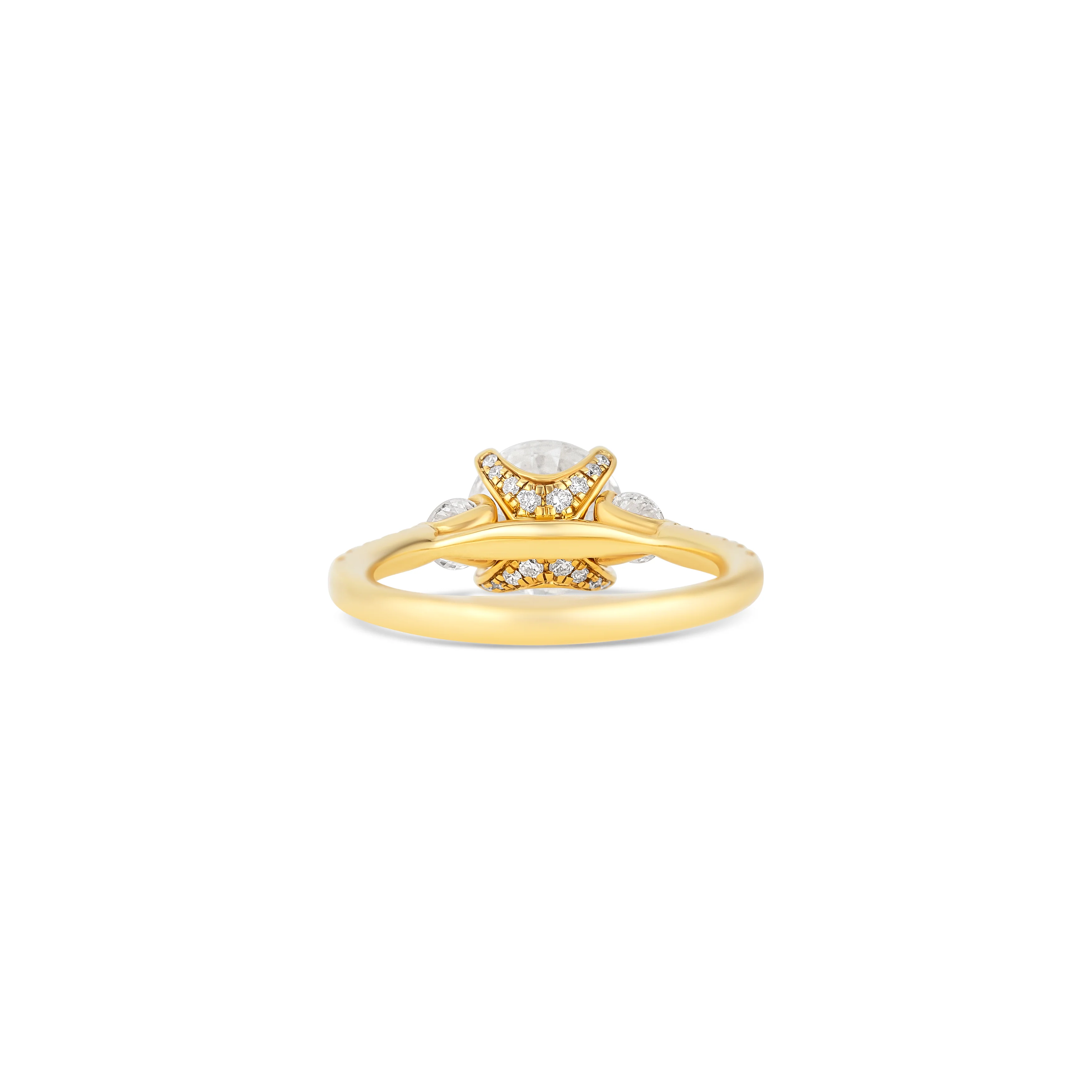 18K Yellow Gold Lab Grown Round Diamond Engagement Ring 2.01 ct - Image 4