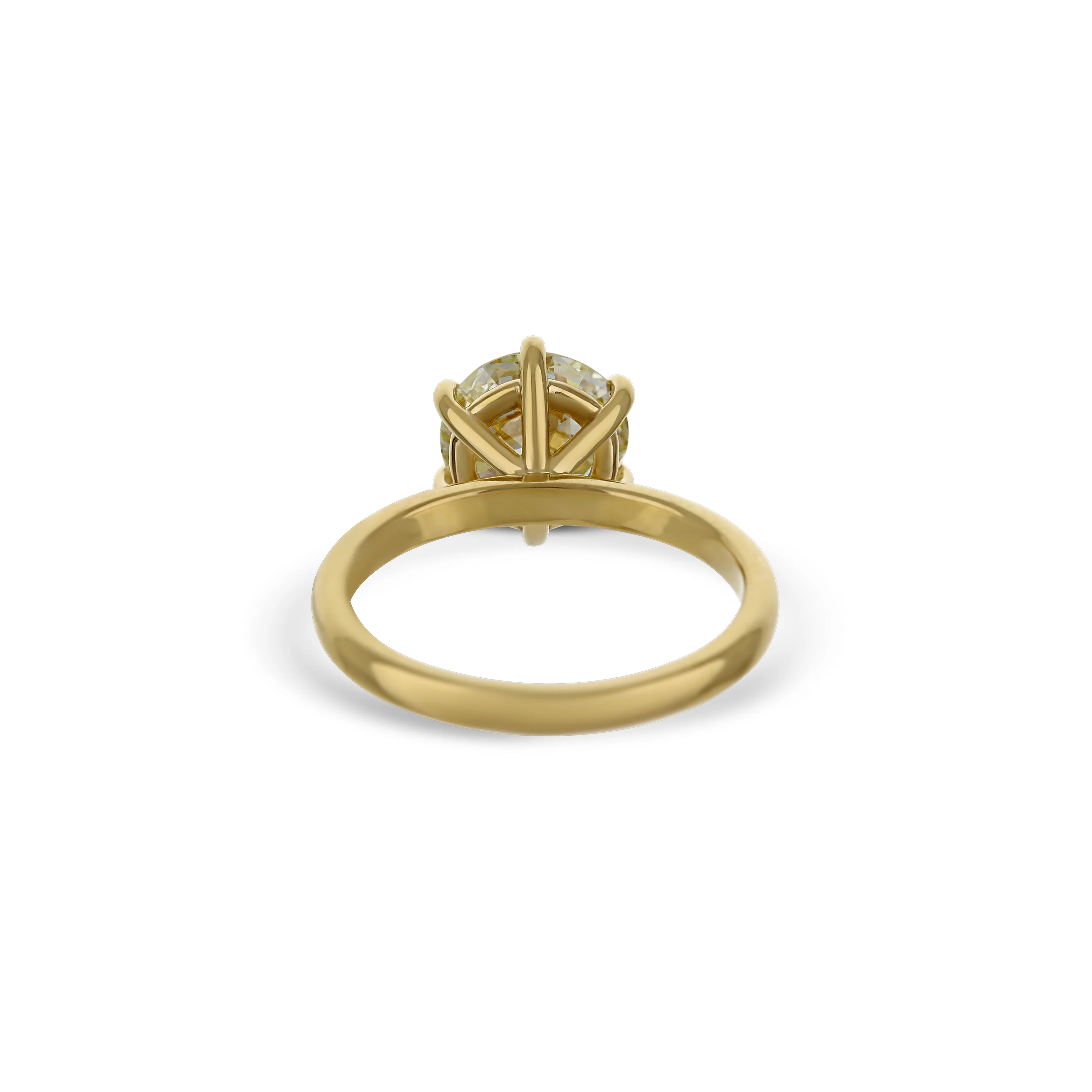 18K Yellow Gold Old European Brilliant Cut Diamond Ring - Image 4