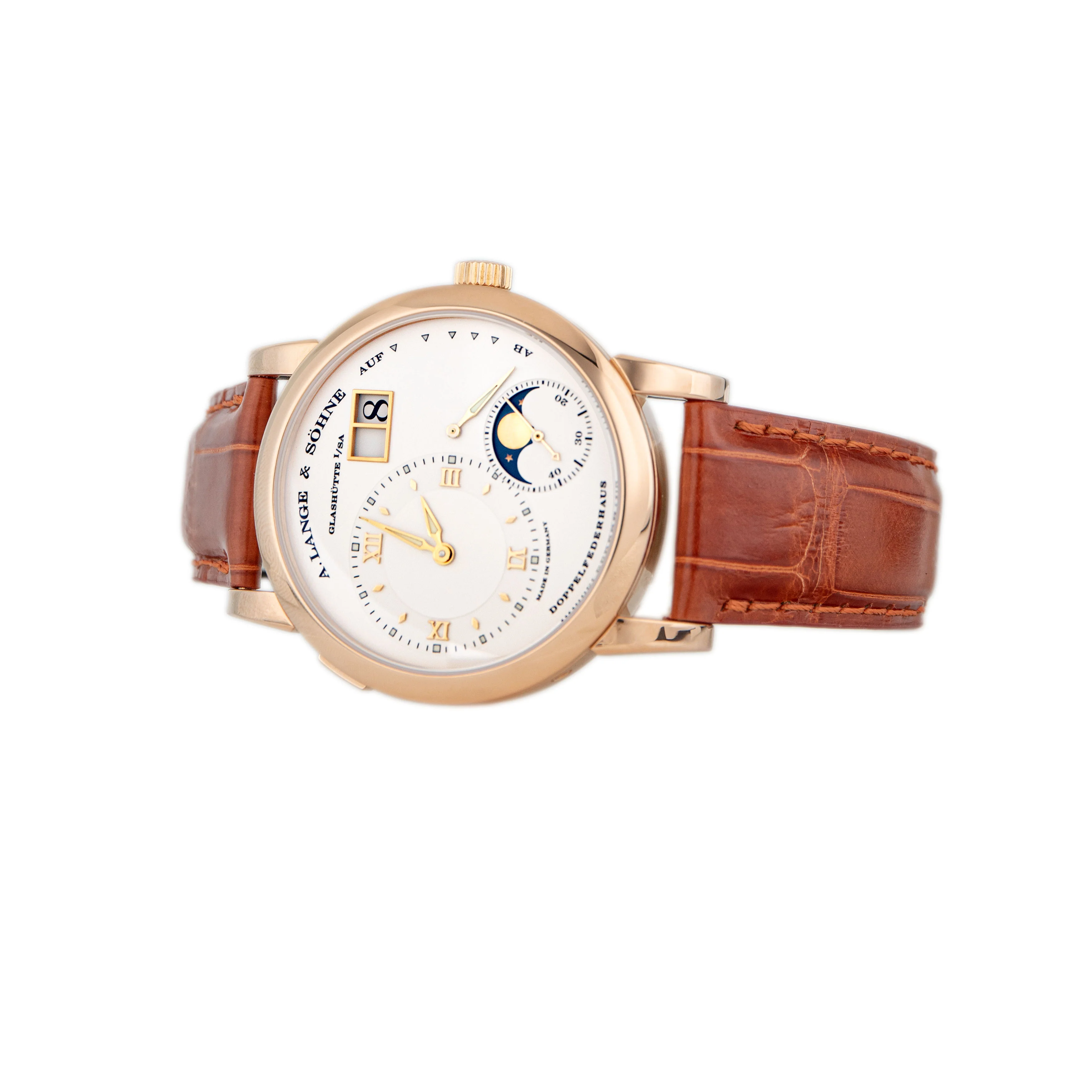 A. Lange & Sohne Lange 1 Moonphase Rose Gold White Dial 39mm 109.032 - Image 3