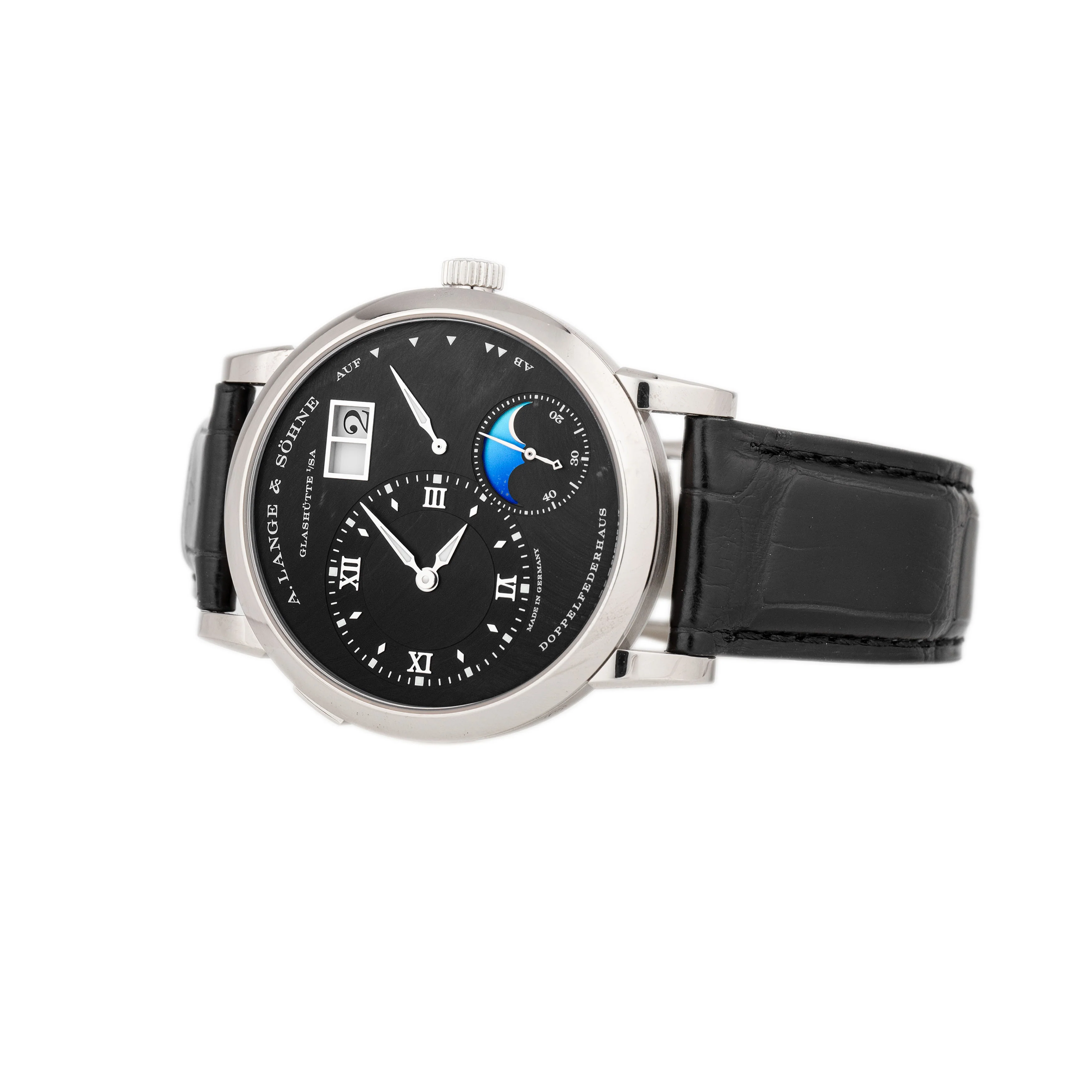 A Lange Sohne Lange 1 Moonphase White Gold 38.5 192.029 Full Set - Image 3