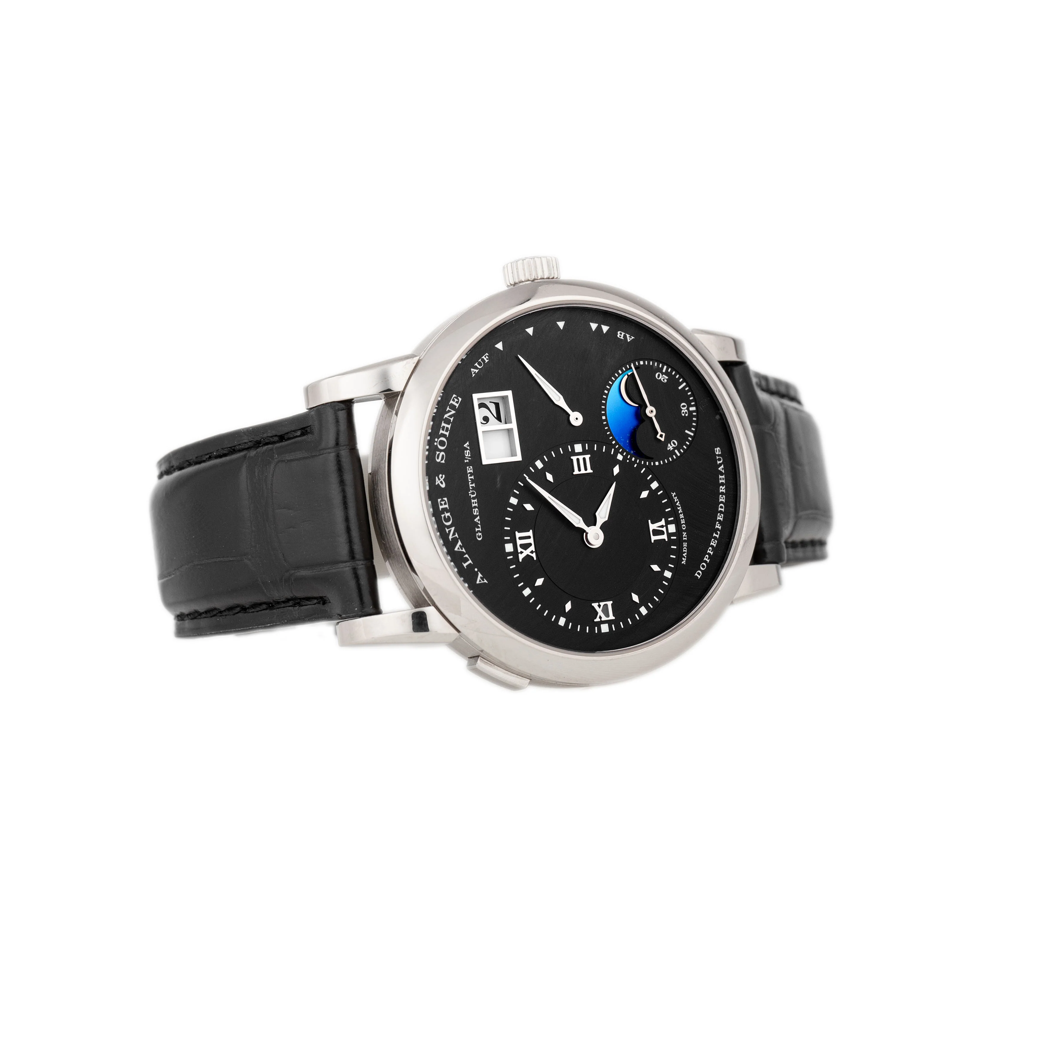 A Lange Sohne Lange 1 Moonphase White Gold 38.5 192.029 Full Set - Image 4