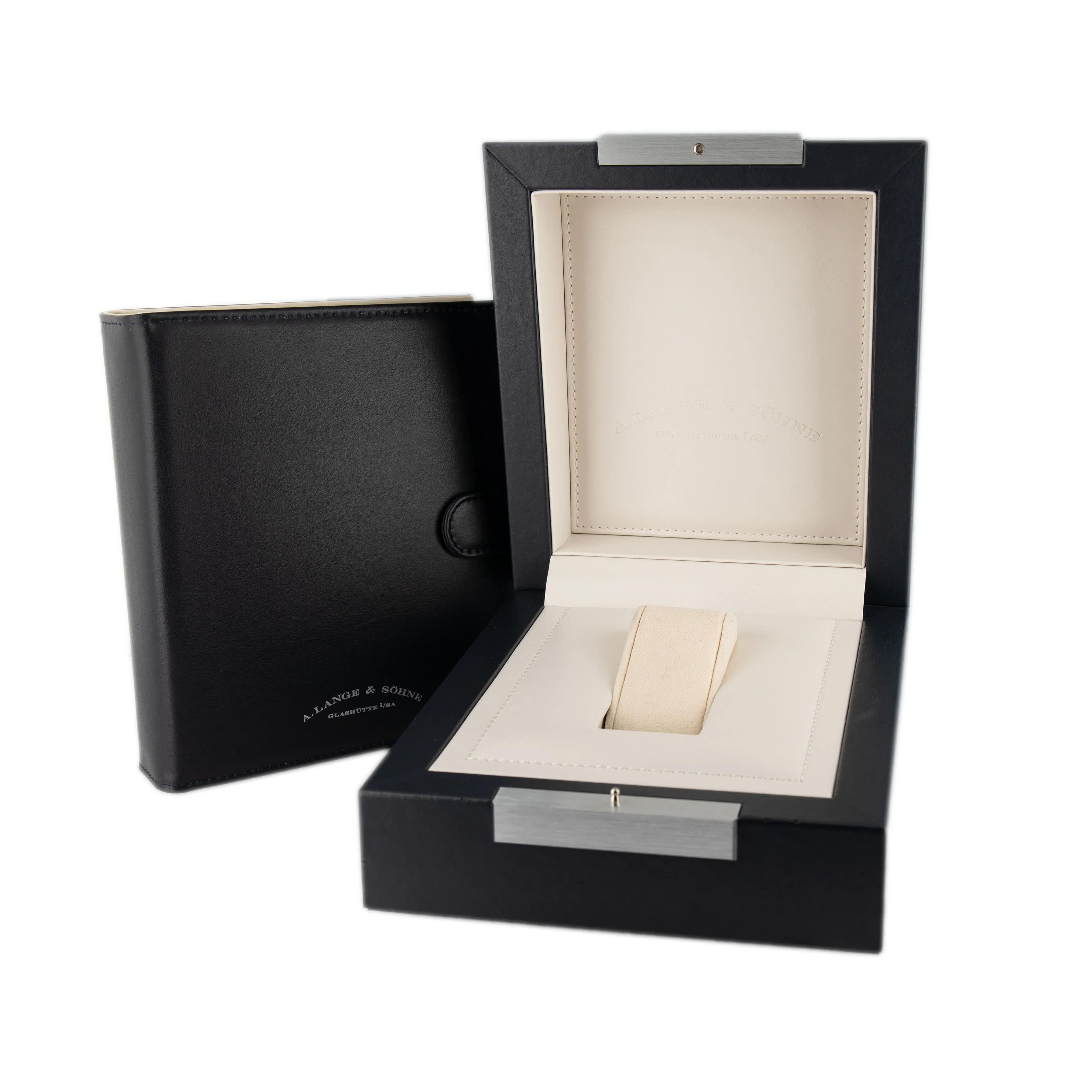 A. Lange & Sohne Lange 1 Moonphase White Gold Black Dial 38.5mm 192.029 Full Set - Image 7