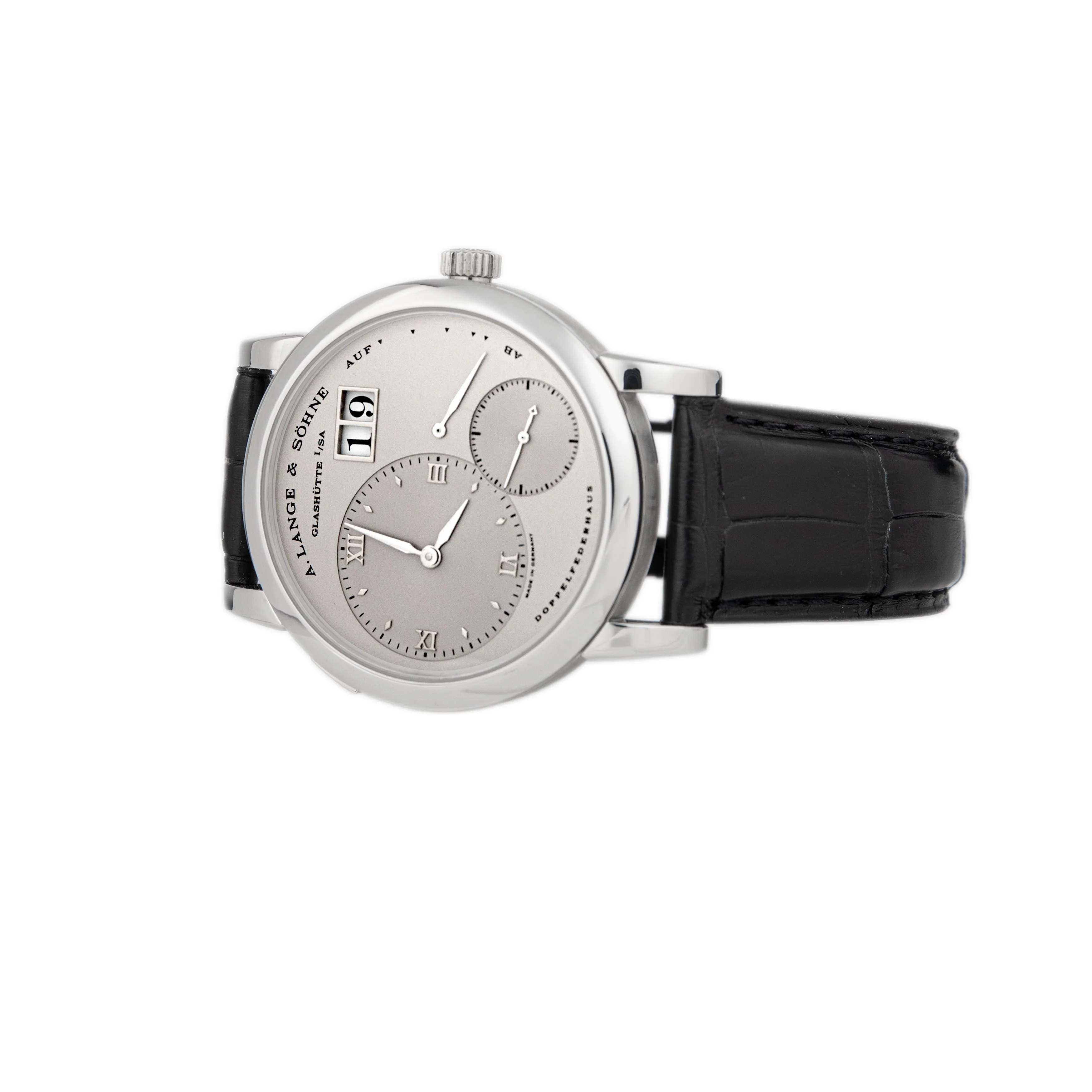 A Lange & Sohne Lange 1 Platinum Silver Dial 38.5mm 101.025 - Image 3