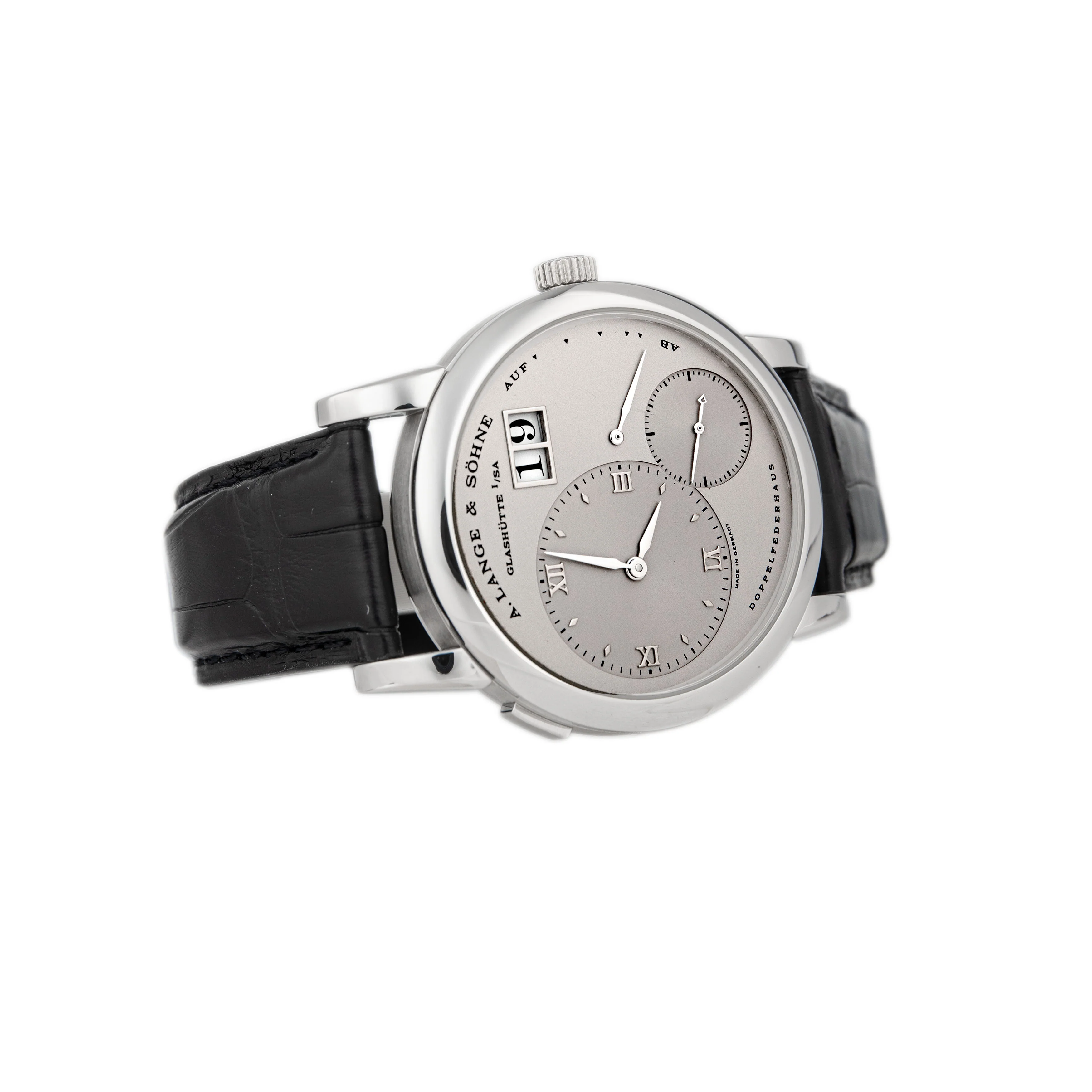 A Lange & Sohne Lange 1 Platinum Silver Dial 38.5mm 101.025 - Image 4