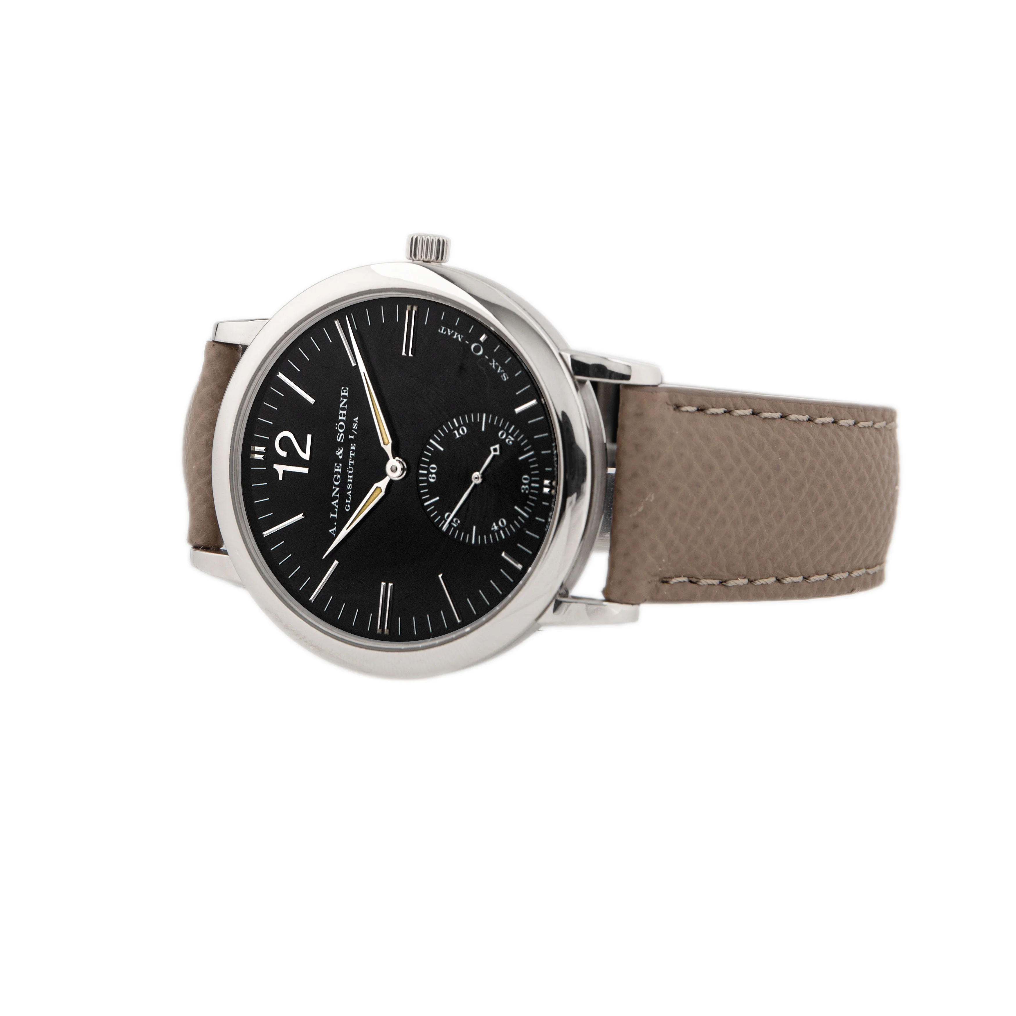 A. Lange & Sohne Saxonia Langematik Sax-O-Mat White Gold Black Dial 37mm 301.027 - Image 3