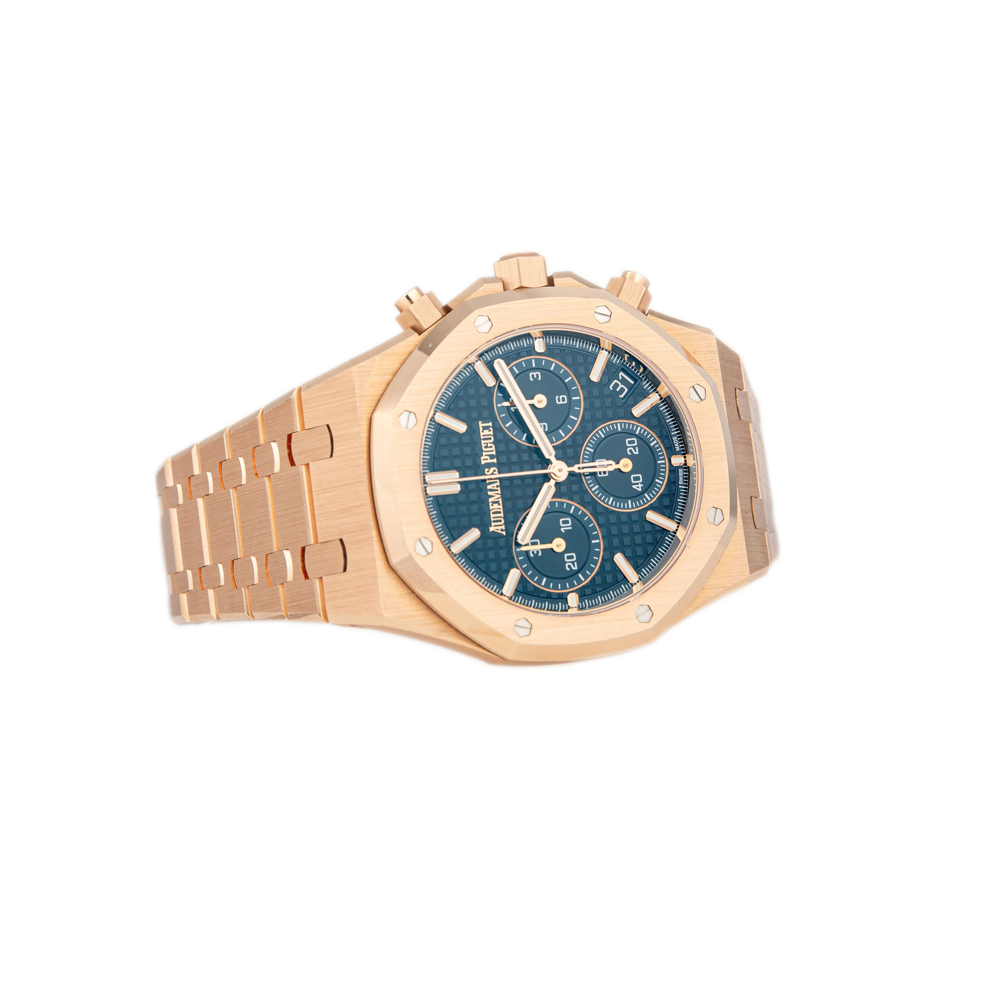 Audemars Piguet Royal Oak Chronograph 50th Anniversary Rose Gold Blue Dial 41mm 26240OR.OO.1320OR.05 - Image 4