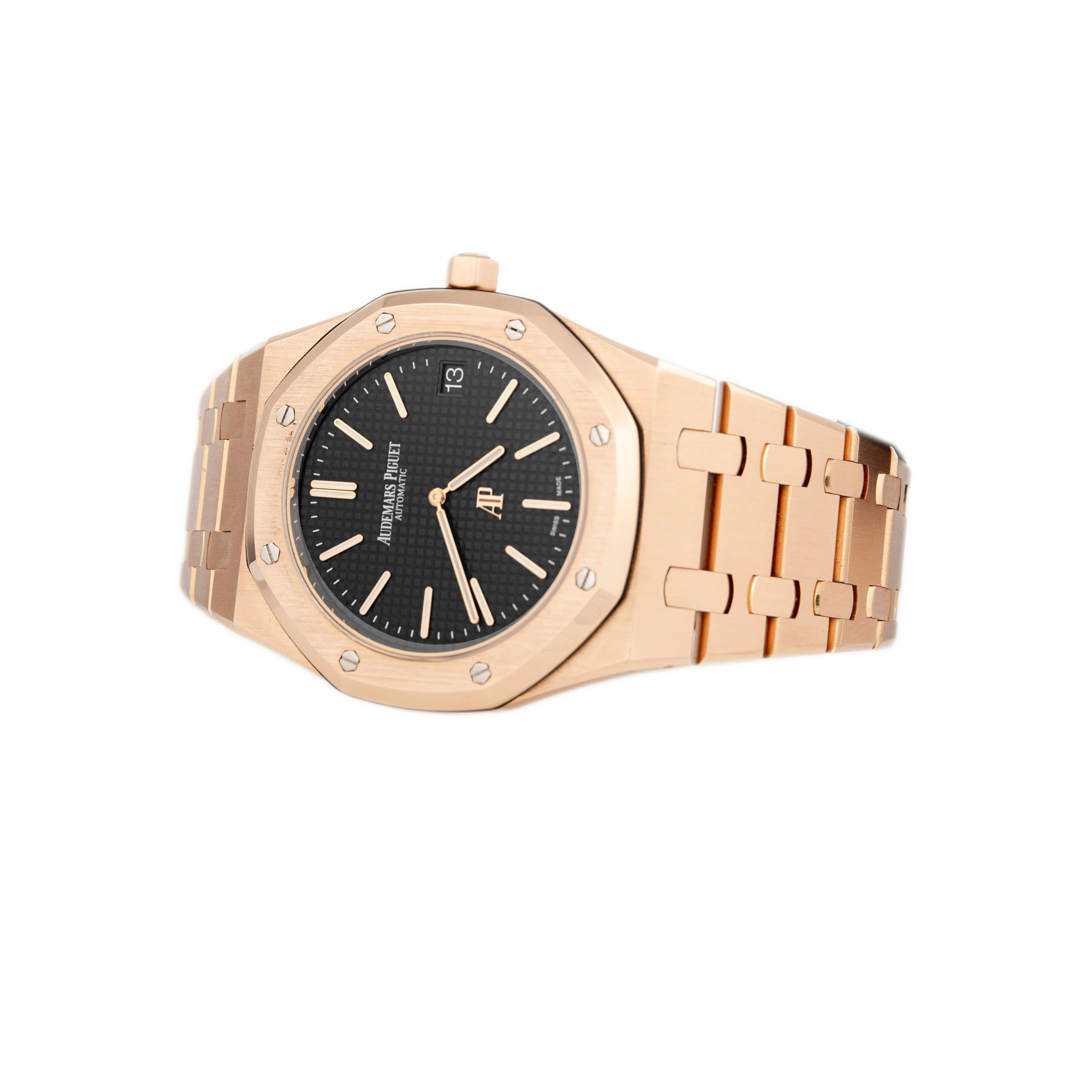 Audemars Piguet Royal Oak Jumbo Extra-Thin Rose Gold Blue Dial 39mm 15202OR.OO.1240OR.01 Full Set - Image 3