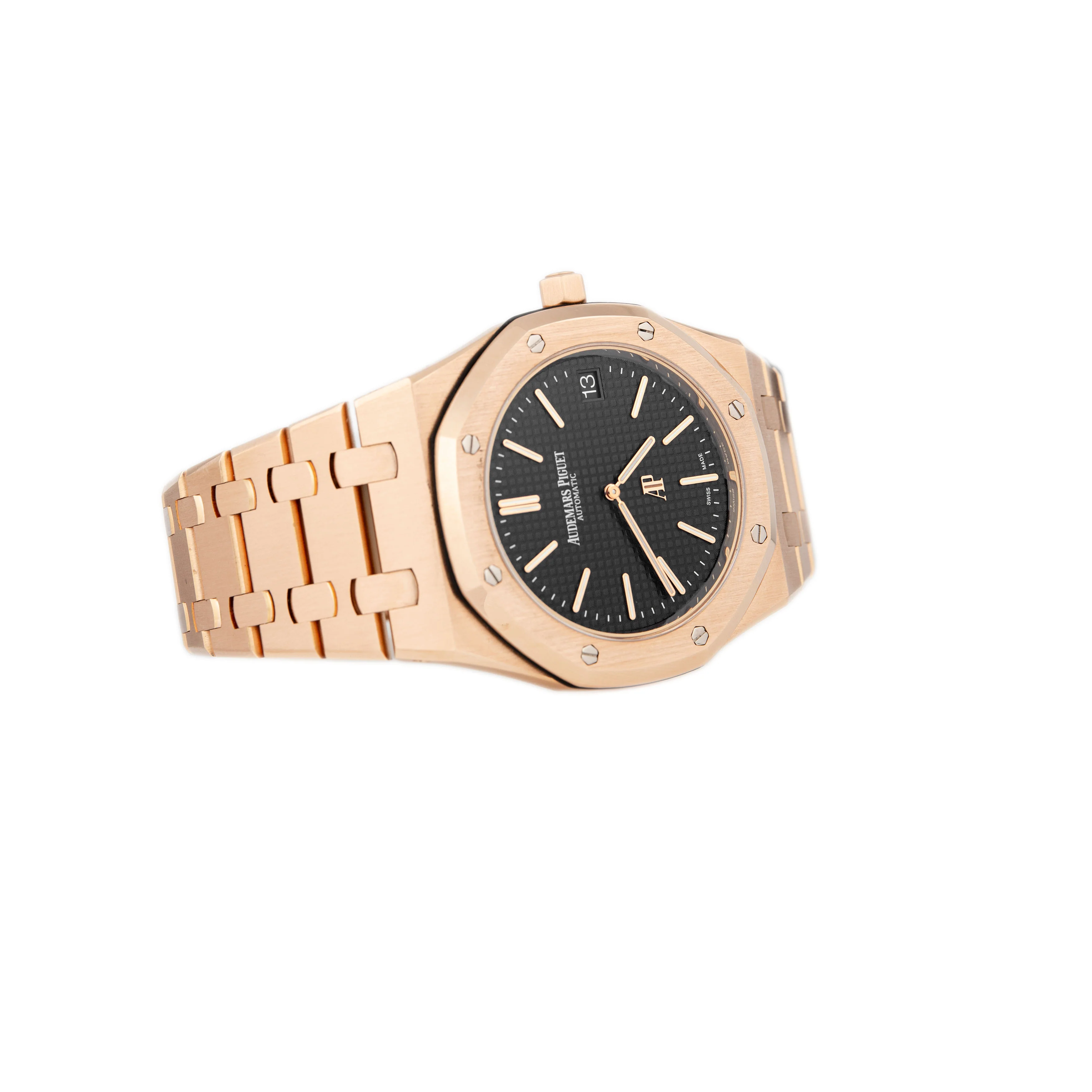 Audemars Piguet Royal Oak Jumbo Extra-Thin Rose Gold Blue Dial 39mm 15202OR.OO.1240OR.01 Full Set - Image 4