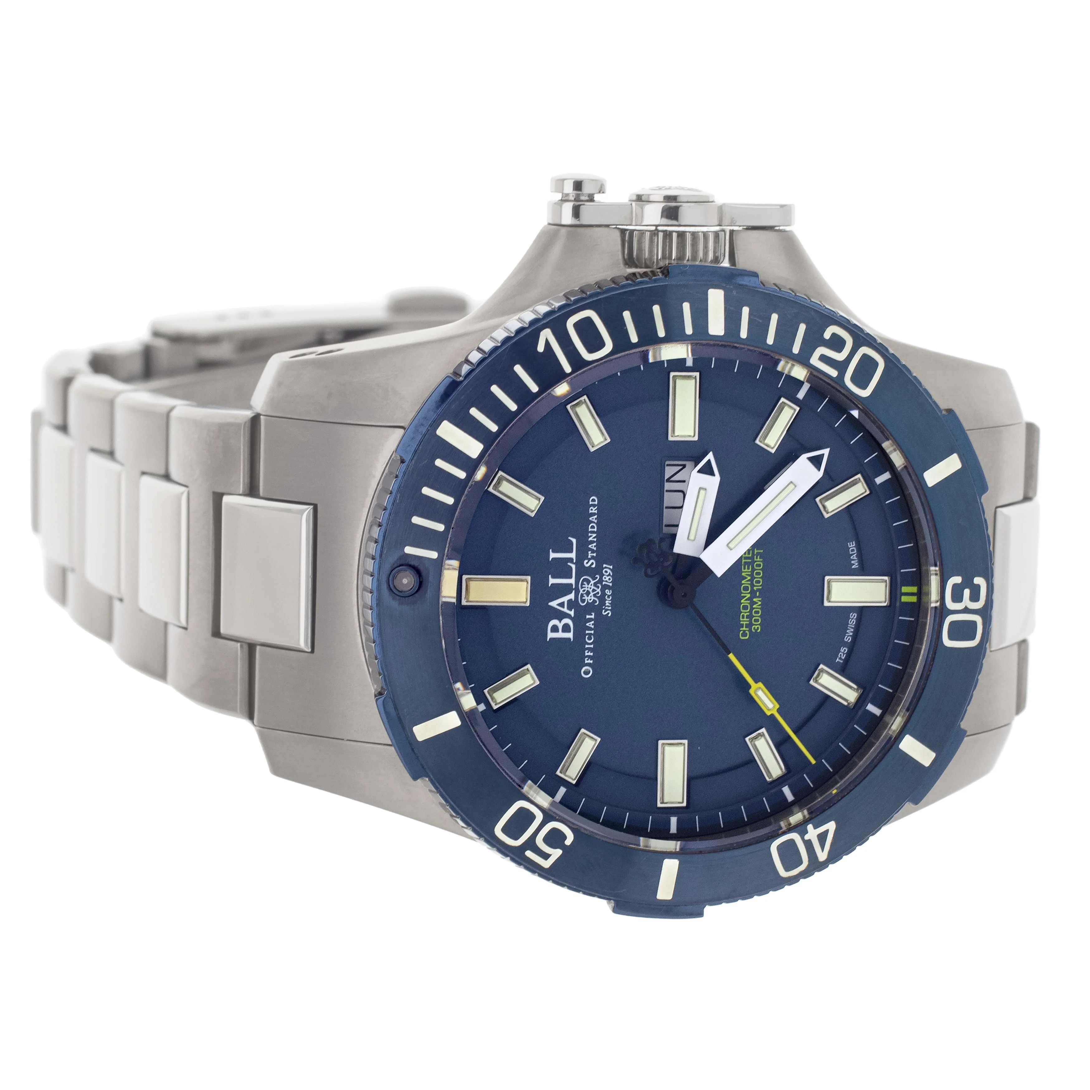 Ball Submarine Warfare Stainless Steel Blue Dial on Bracelet 42mm DM2276A - Image 4
