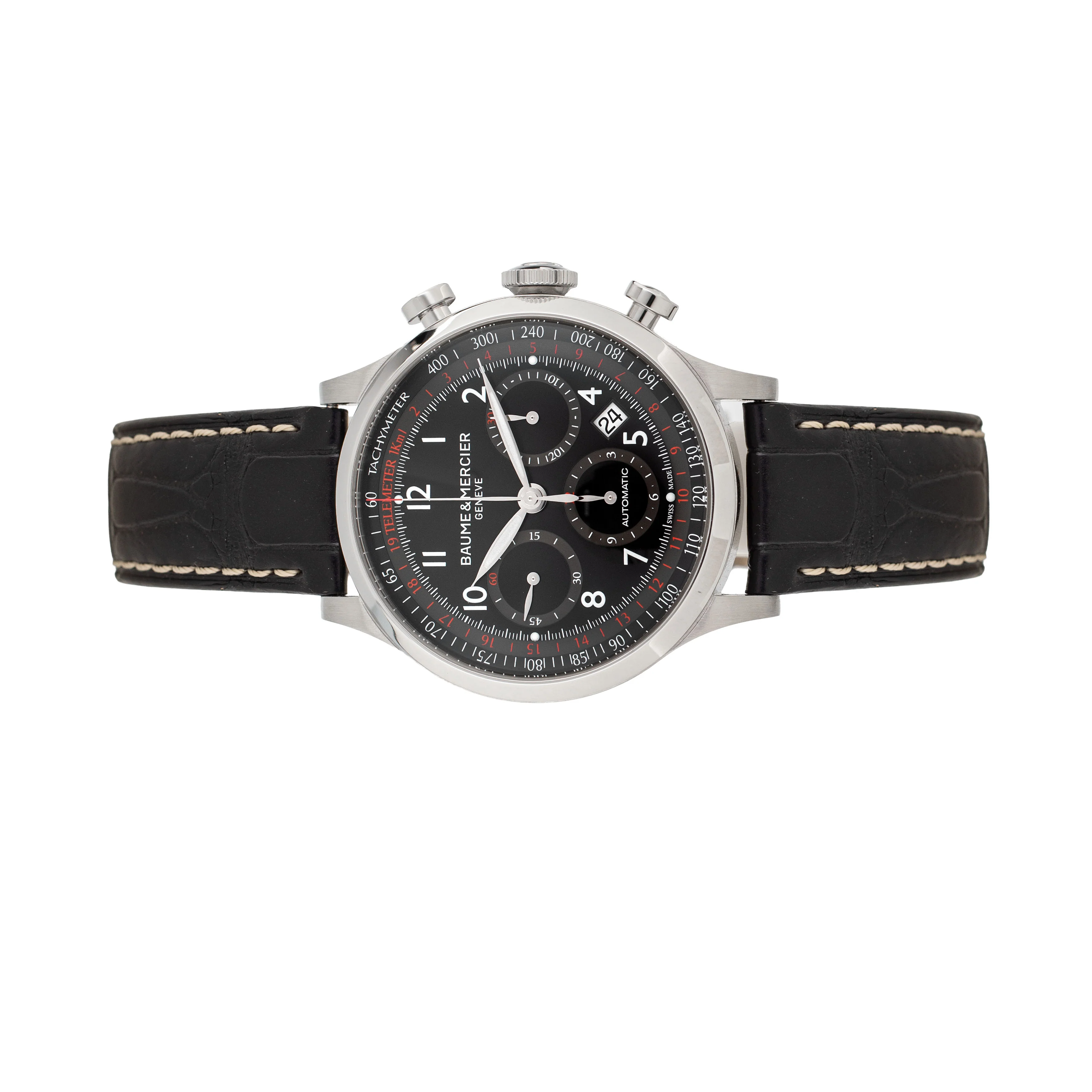 Baume & Mercier Capeland Chronograph Stainless Steel Black Dial 42mm MOA10084 - Image 2