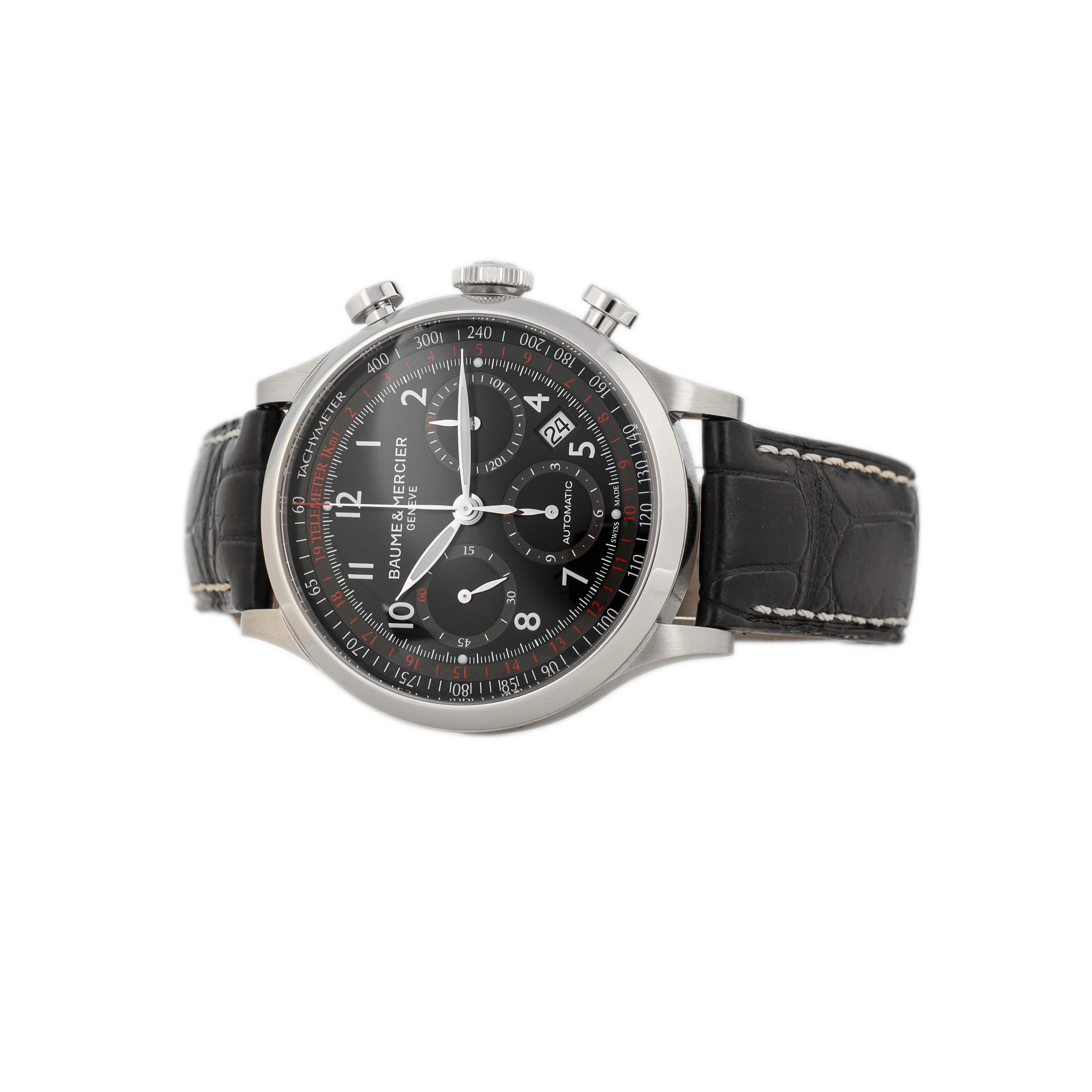 Baume & Mercier Capeland Chronograph Stainless Steel Black Dial 42mm MOA10084 - Image 3
