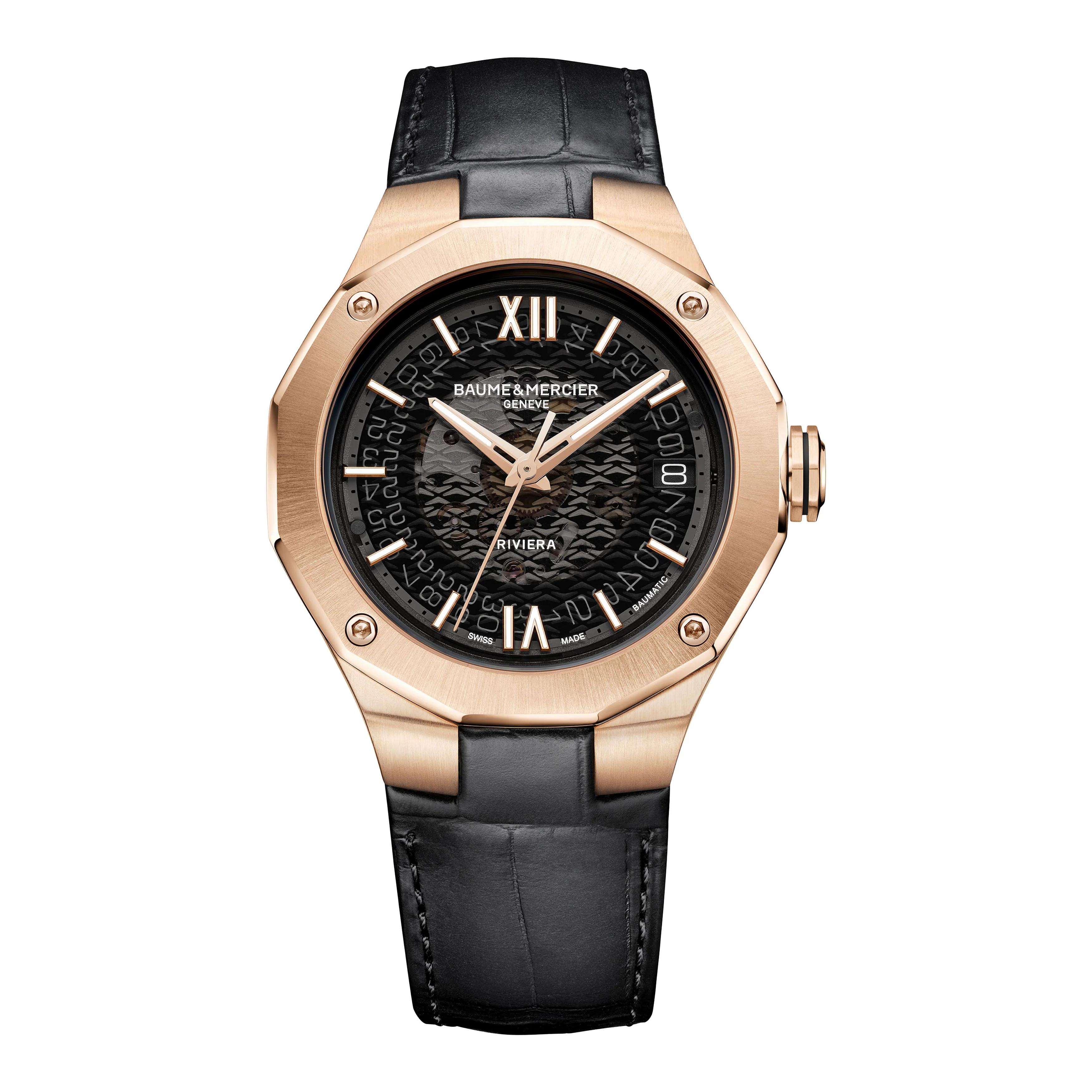 Baume & Mercier Riviera Watch, 39mm Black Dial, 10787