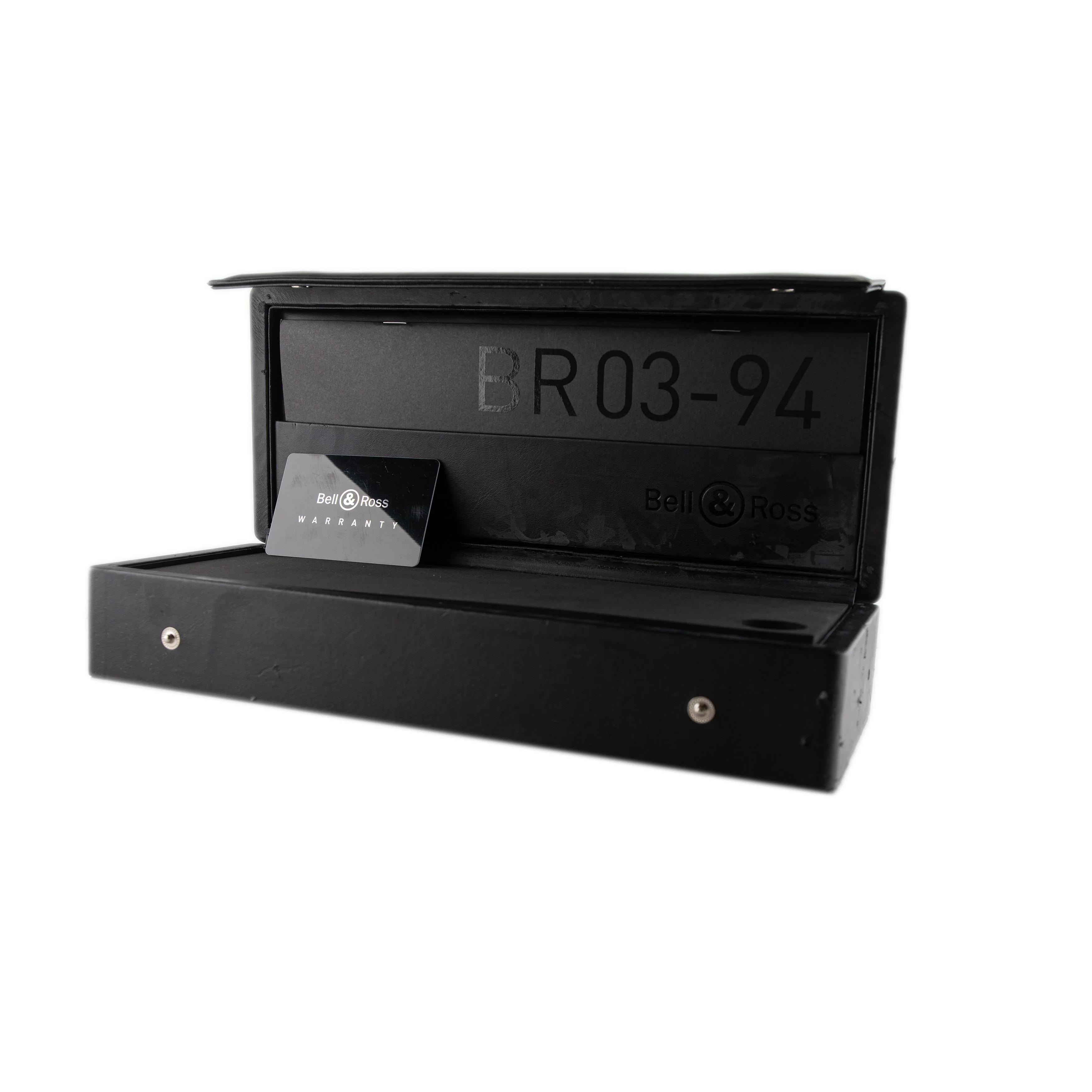 Bell & Ross BR03 Chronograph Stainless Steel Black Dial 42mm BR03-94-S Full Set - Image 6