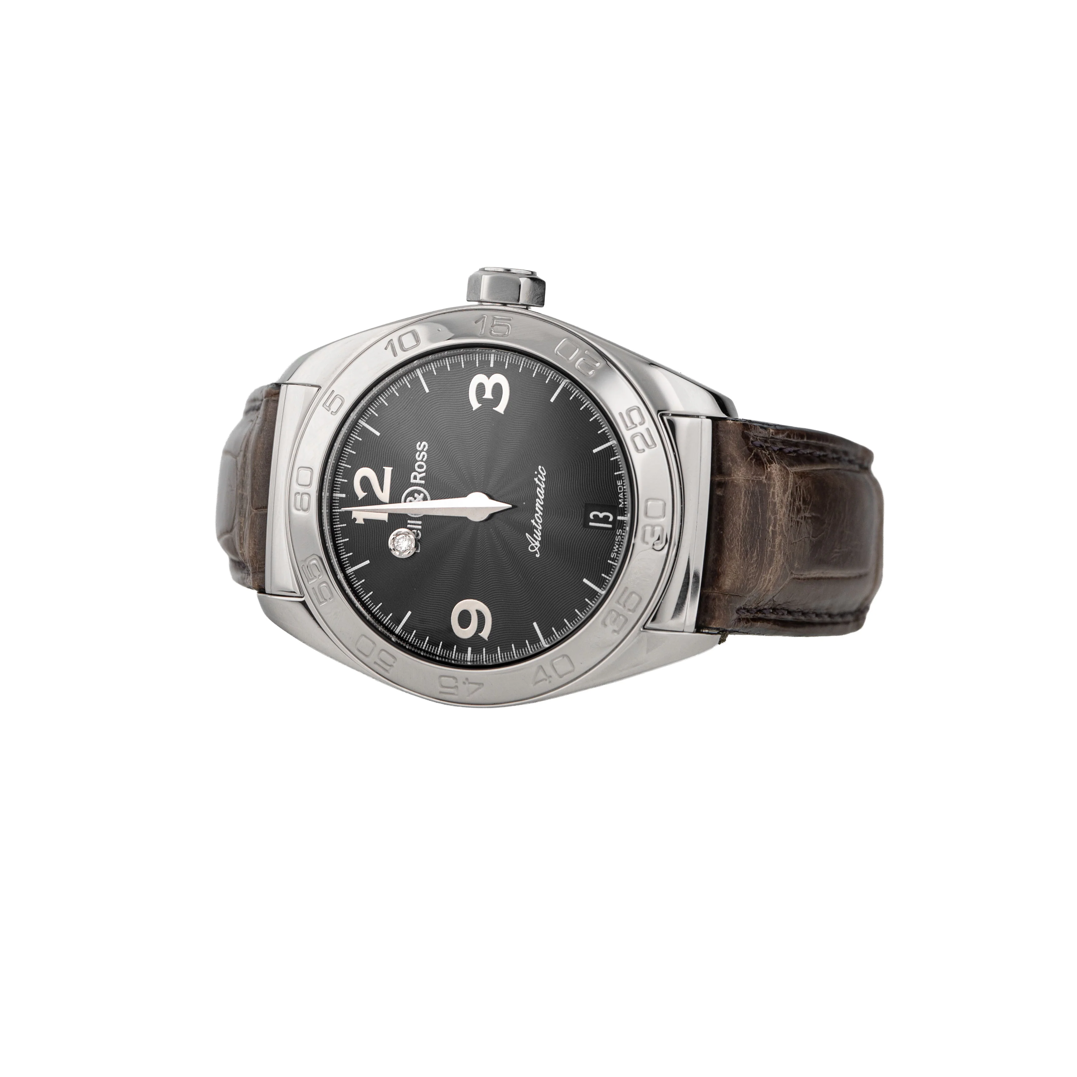 Bell & Ross Mystery Diamond Stainless Steel Black Dial 34mm 215S Full Set - Image 3