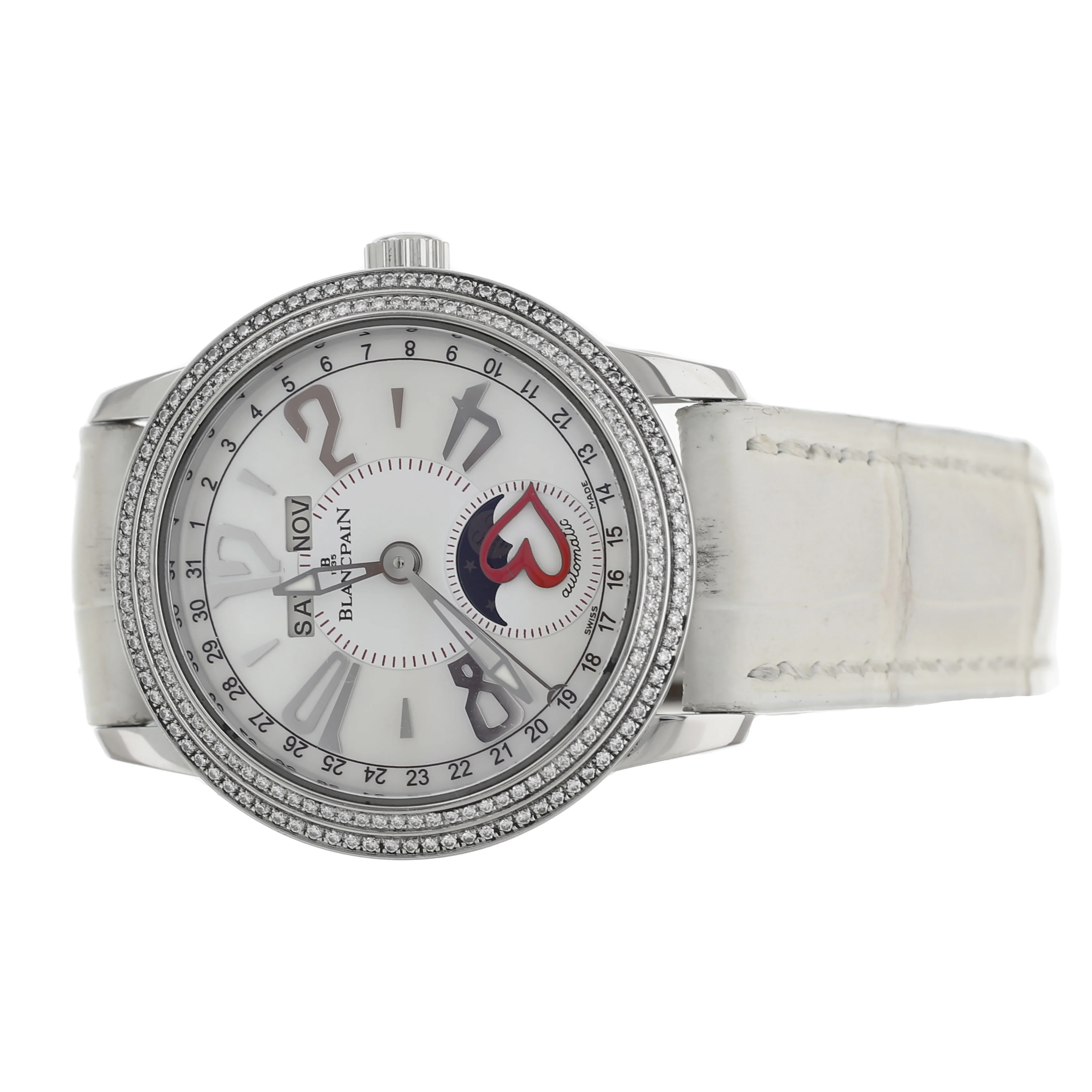 Blancpain Saint Valentin 2008 Stainless Steel MOP Full Calendar 33mm 3363-4544 - Image 3