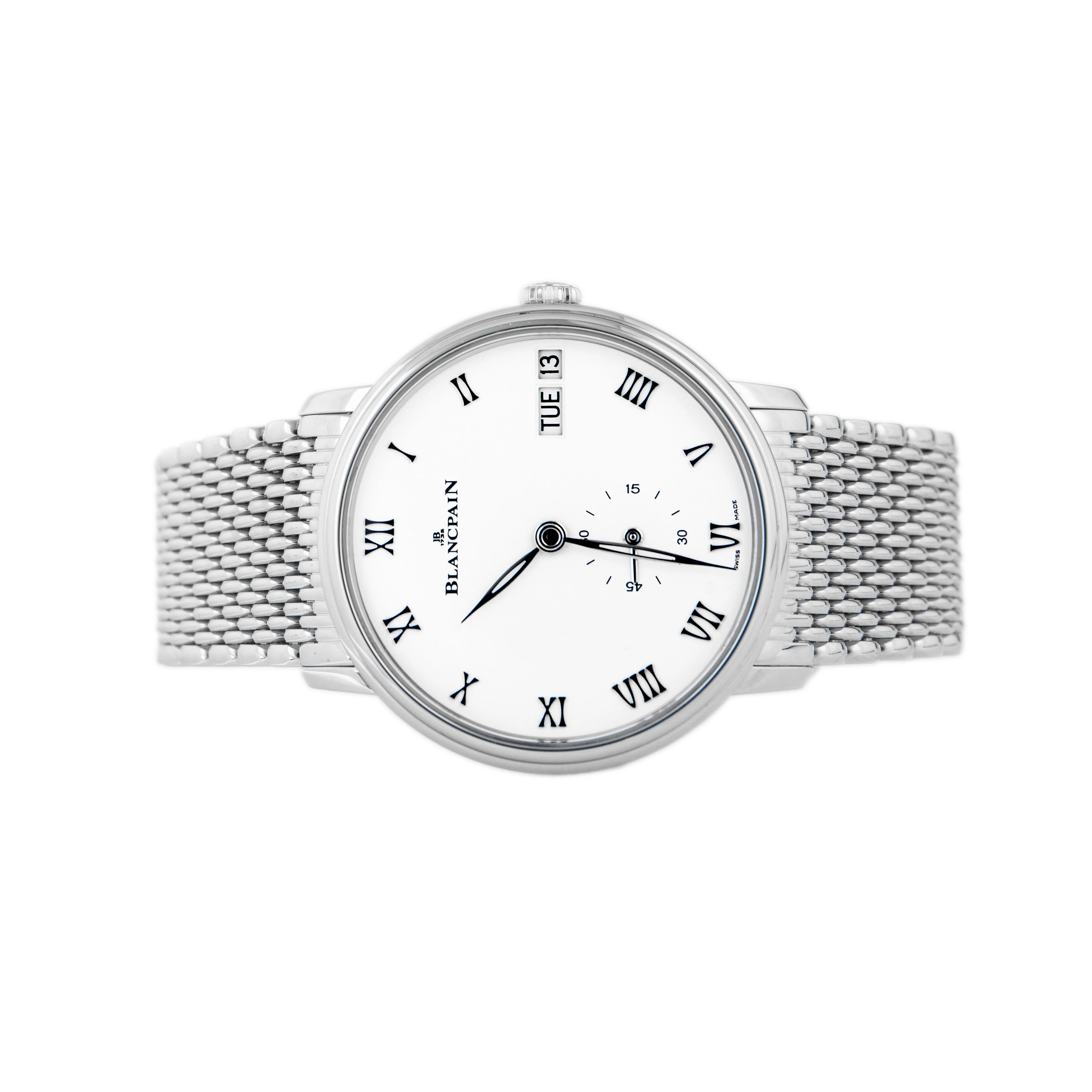 Blancpain Villeret Jour Date White Dial Stainless Steel 40.5mm 6652-1127-MMB Full Set - Image 2