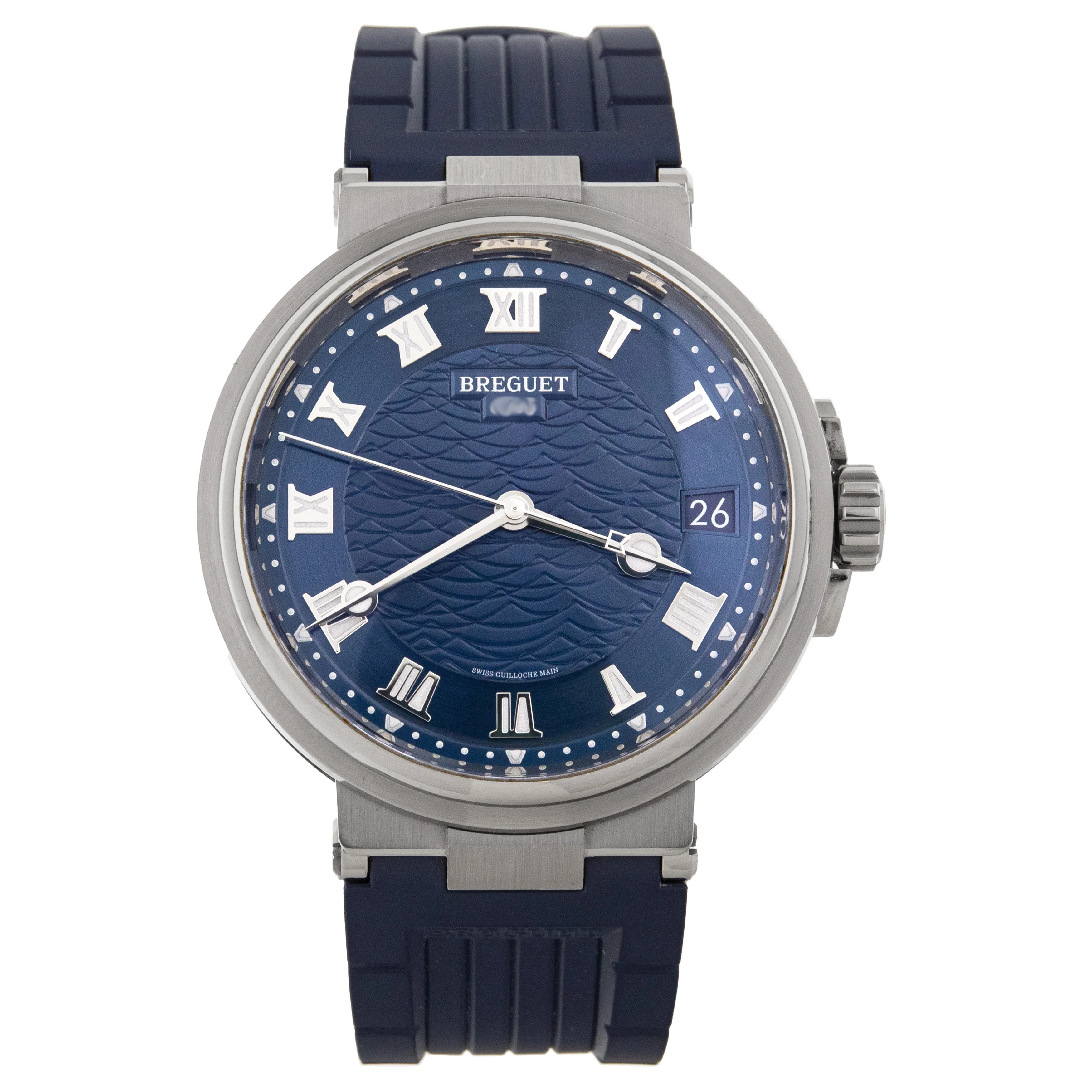 Breguet Marine 5517 White Gold Blue Dial 40mm Rubber 5517BB/Y2/9ZU Full Set